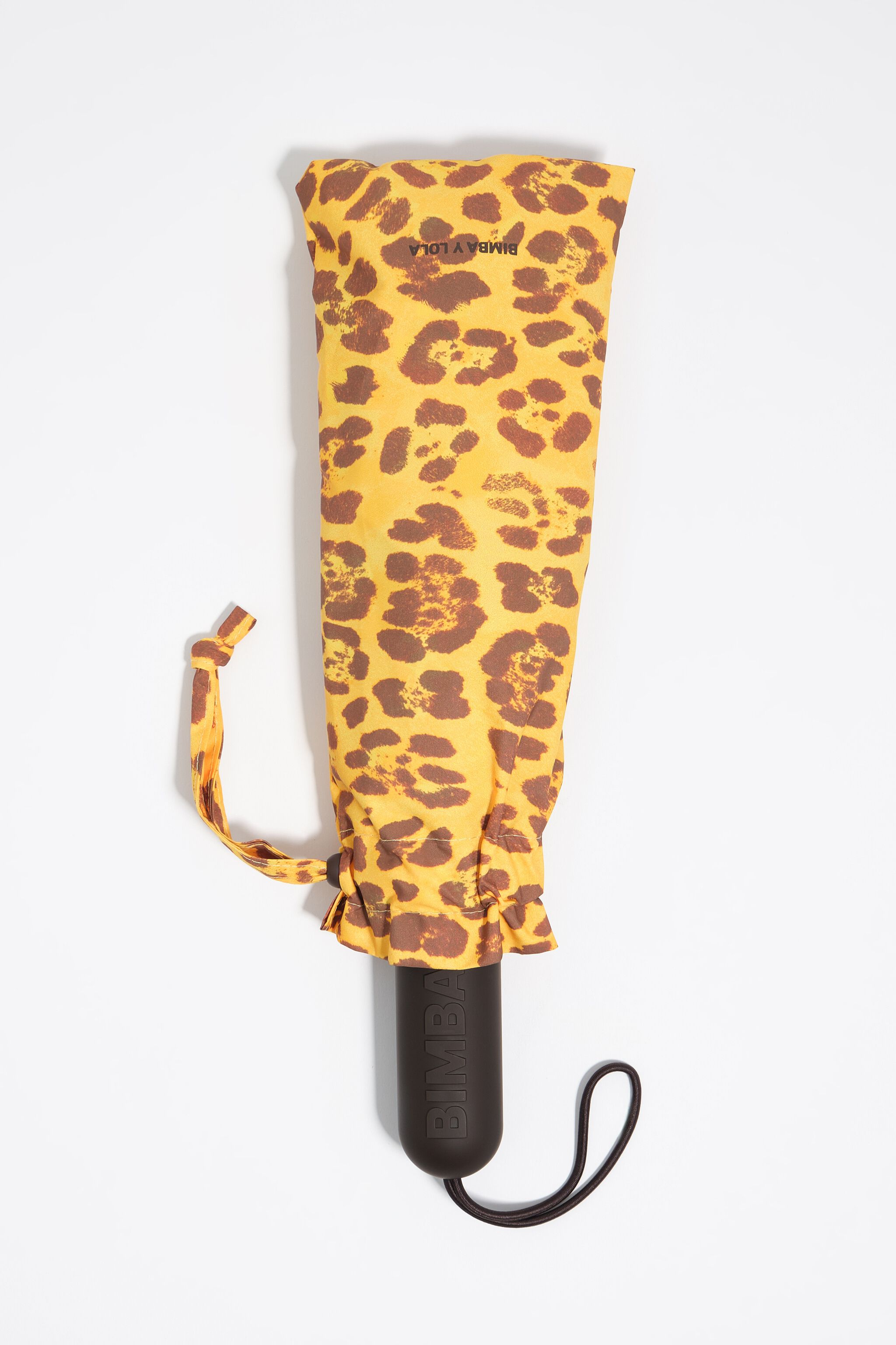 Gelber Leopardendruckregenschirm