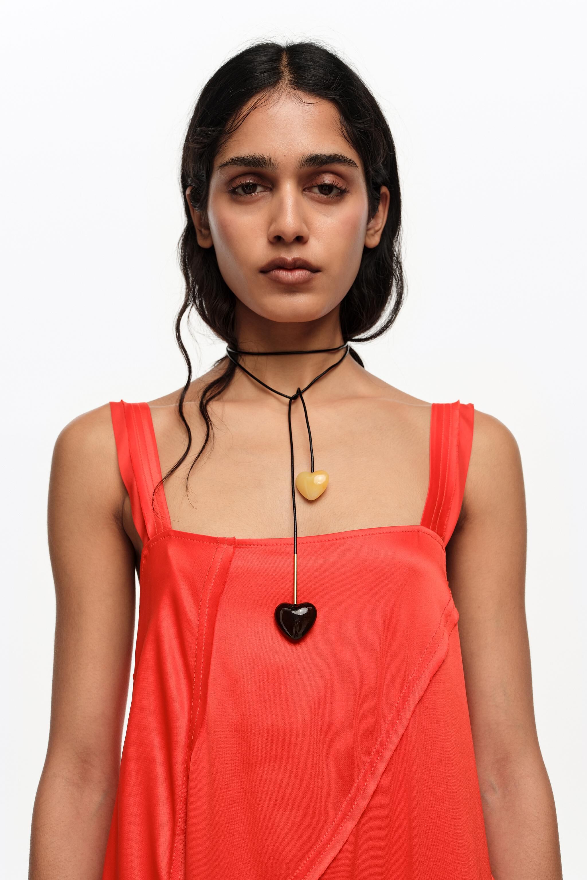 Rotes, flares A-Linien-Kleid