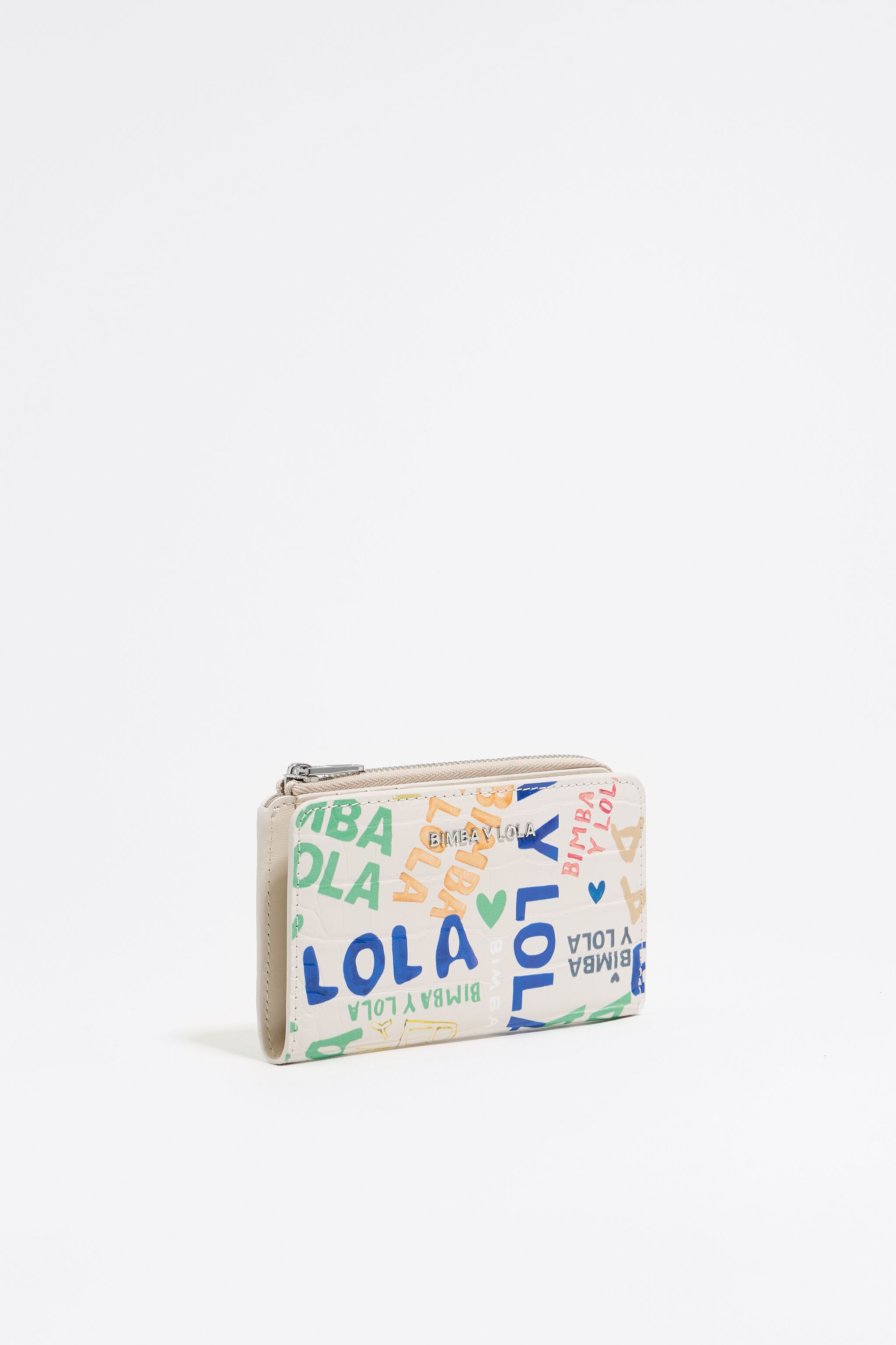 Ivory BIMBA Logo-Print-Kompakt-Handtasche