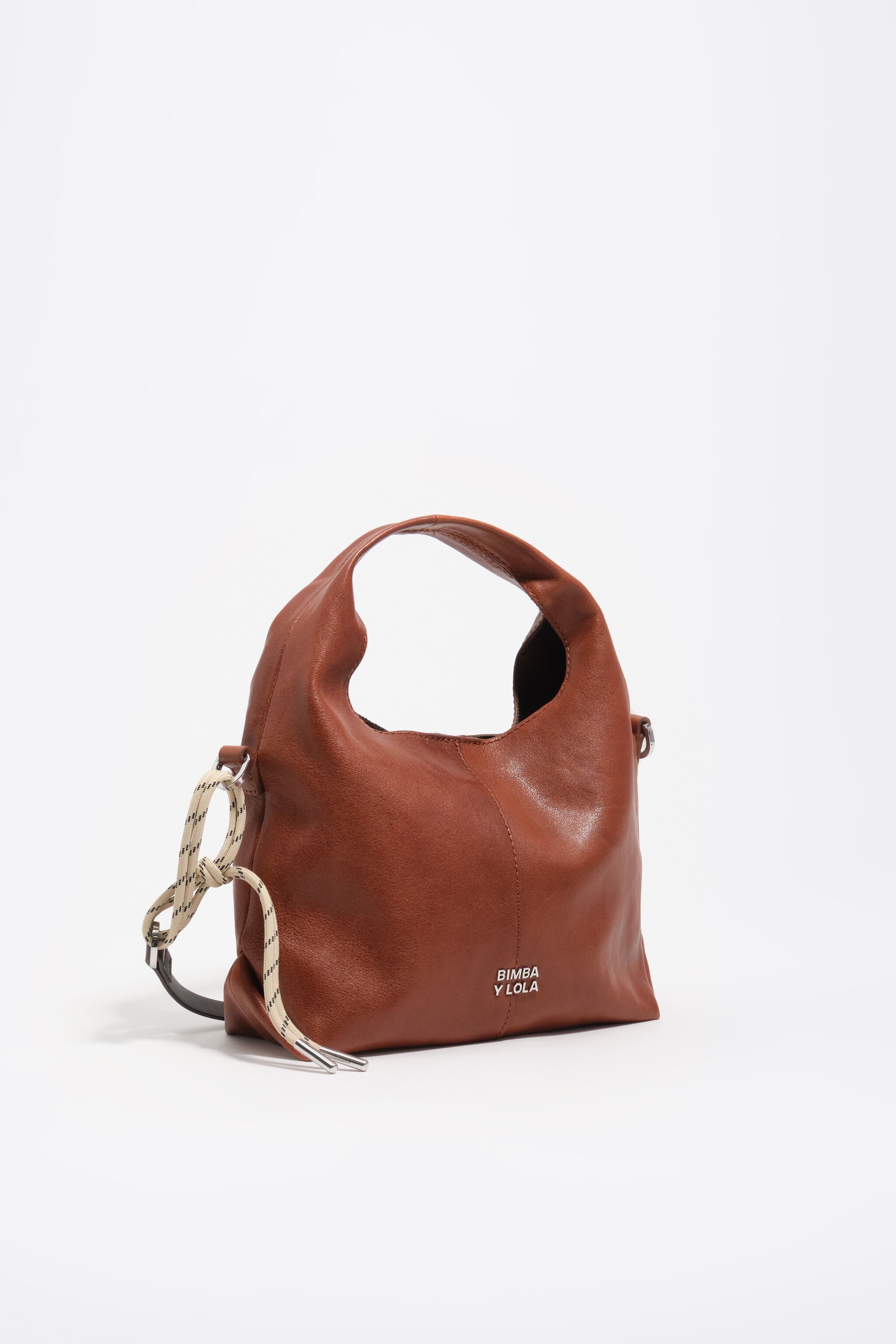 Kleine dunkelbraune Leder-Papier-Querträger-Tasche