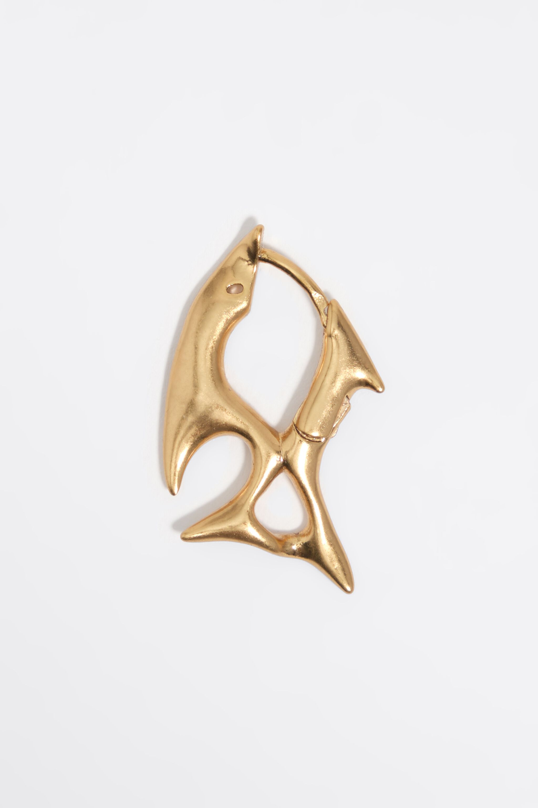 Fischförmige Gold-Ohrhänger