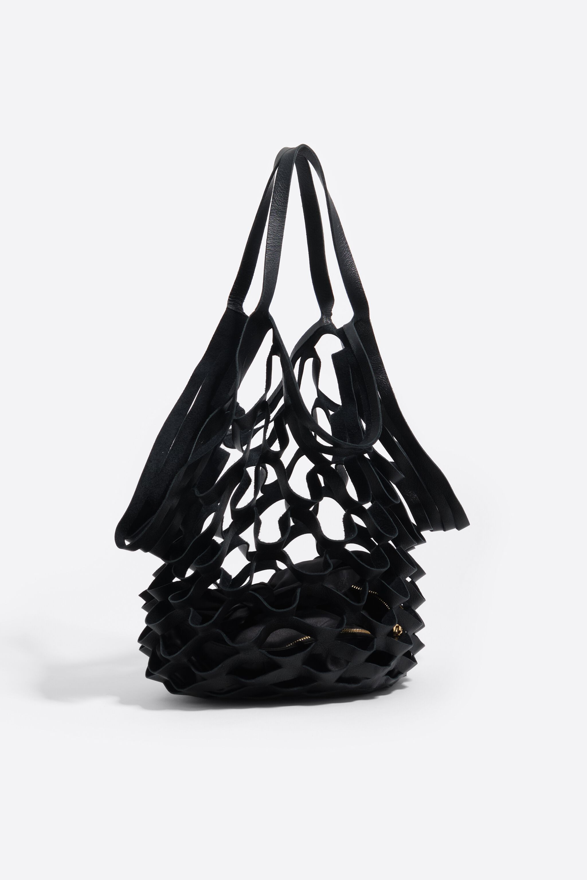 Schwarze Leder-Cala-Tasche