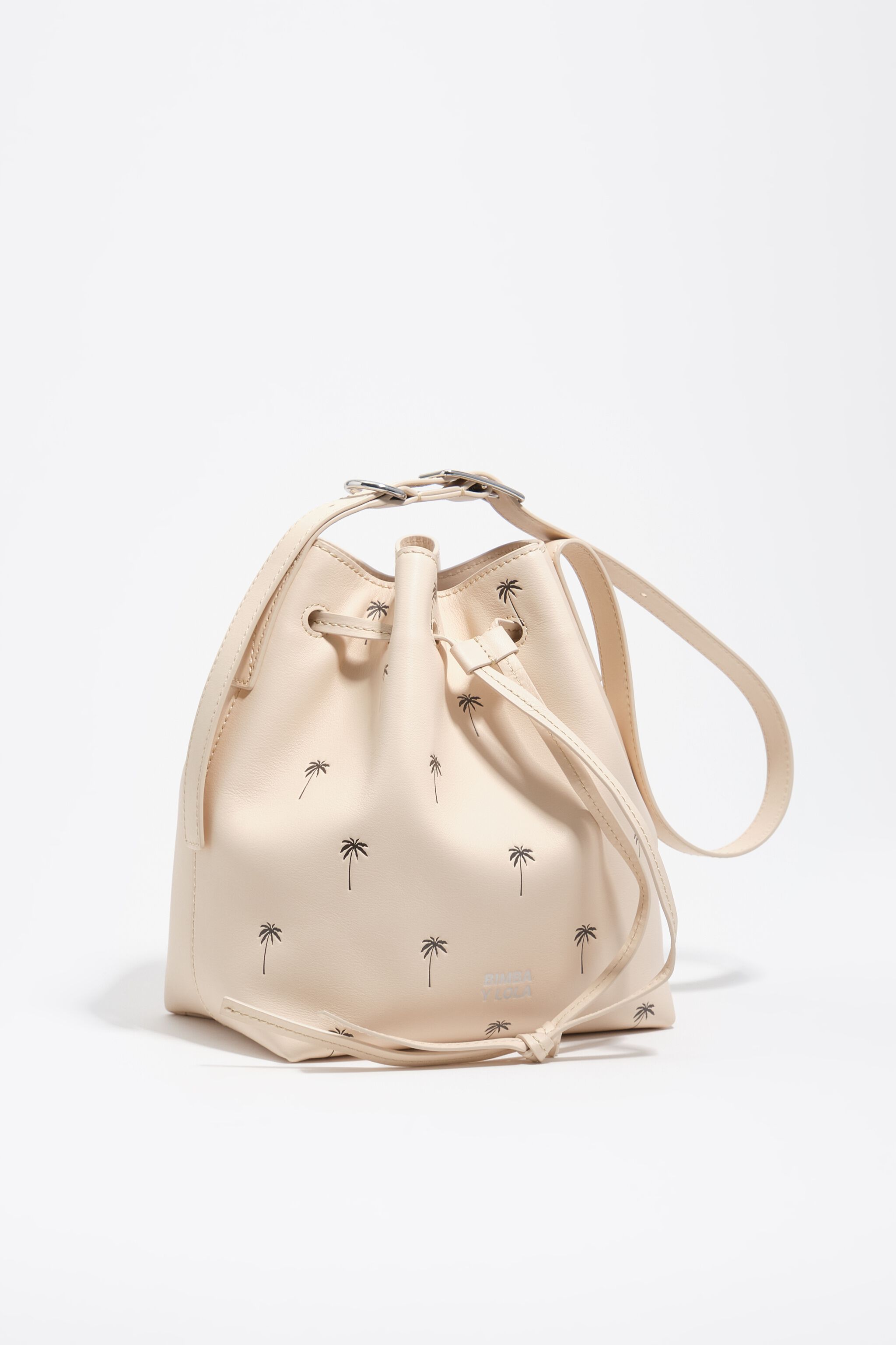 Große Palmen-Leder-Handtasche Carlino