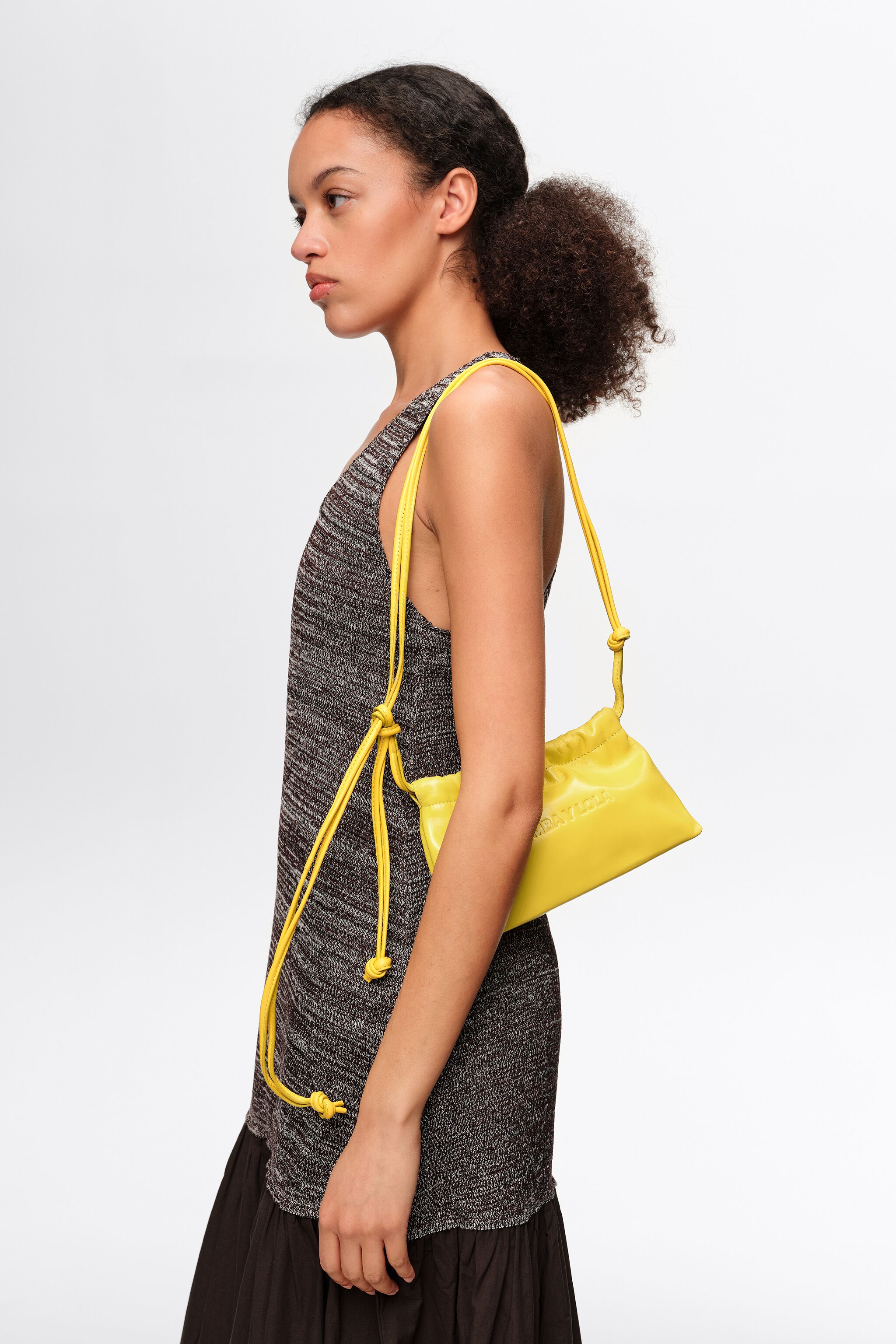 Minikleiner gelber Leder-Clutch