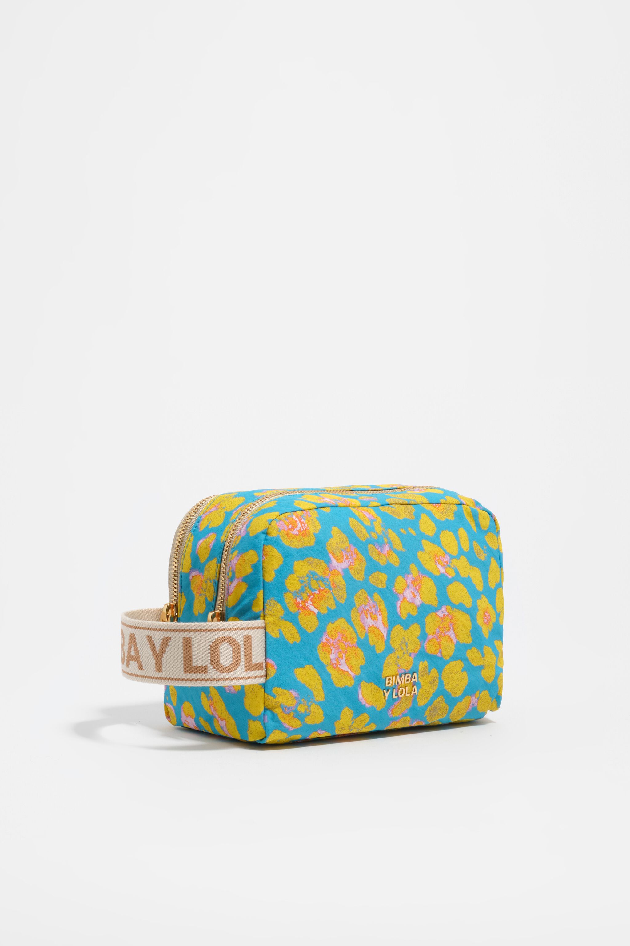 Blaue Leoparden-Nylon-Make-up-Case