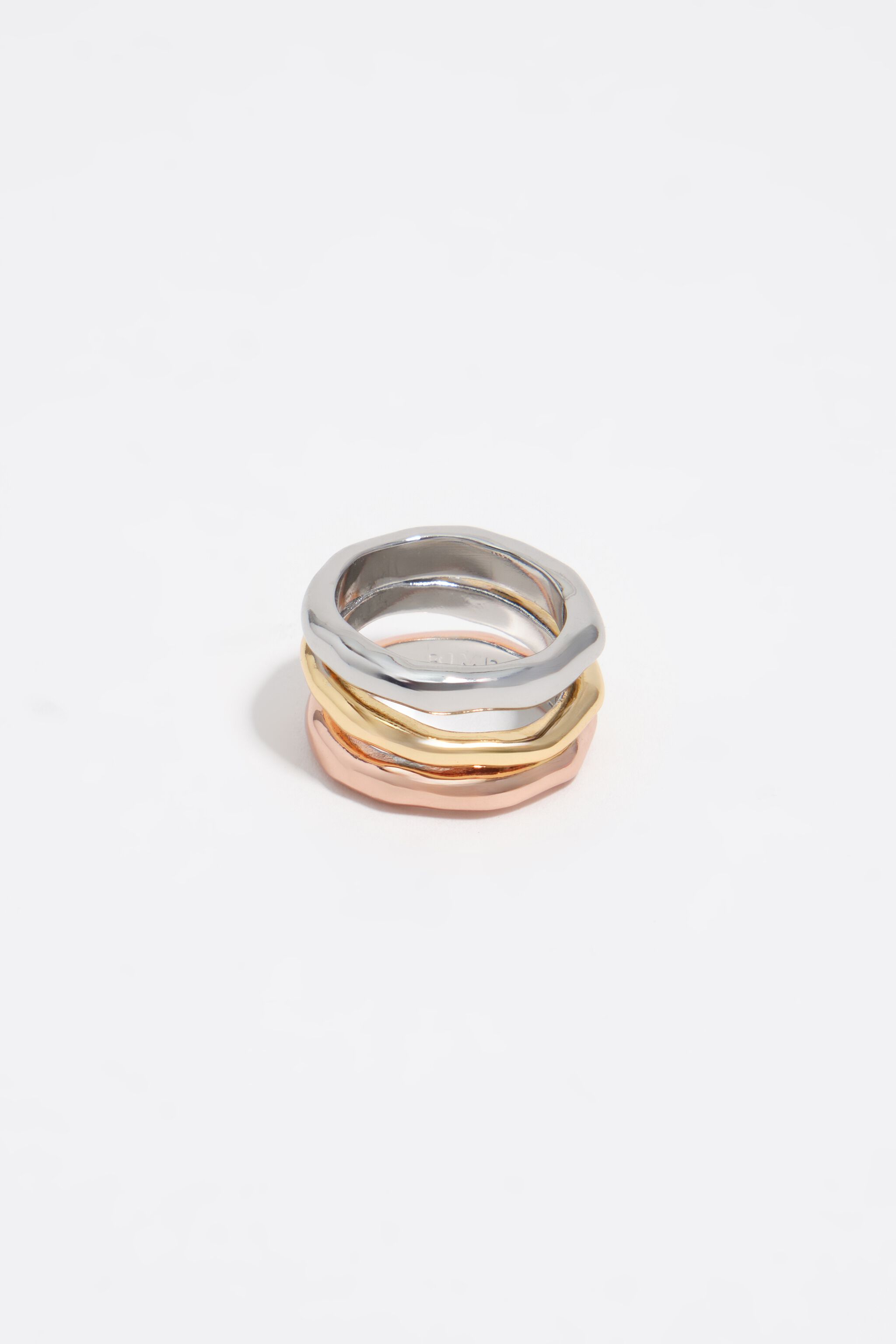 Dreitonige Texturband-Ring