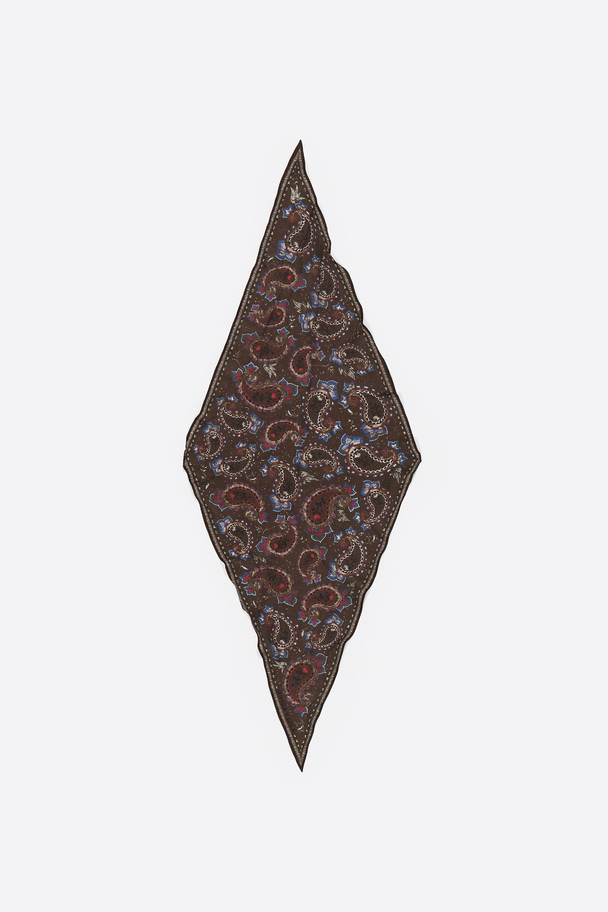 Brauner Diamant-Paisley-Schal