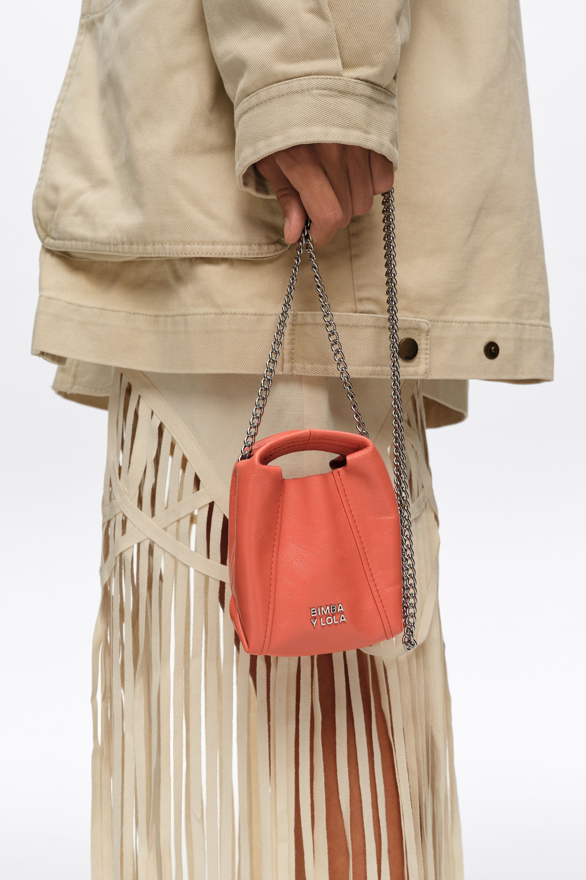 Coral-Mikro-Leder-Papiertasche