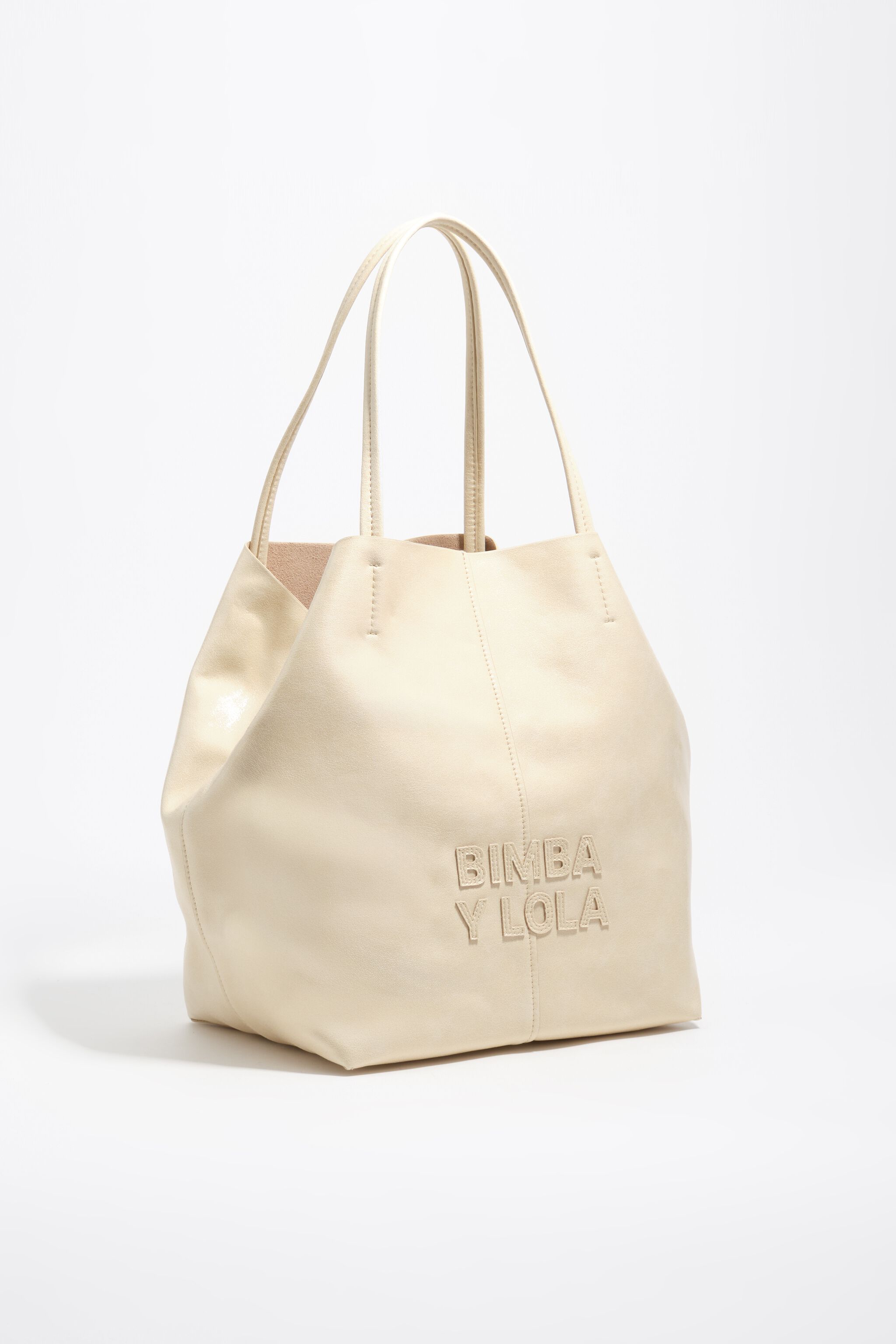 Große Schultertasche in Elfenbein