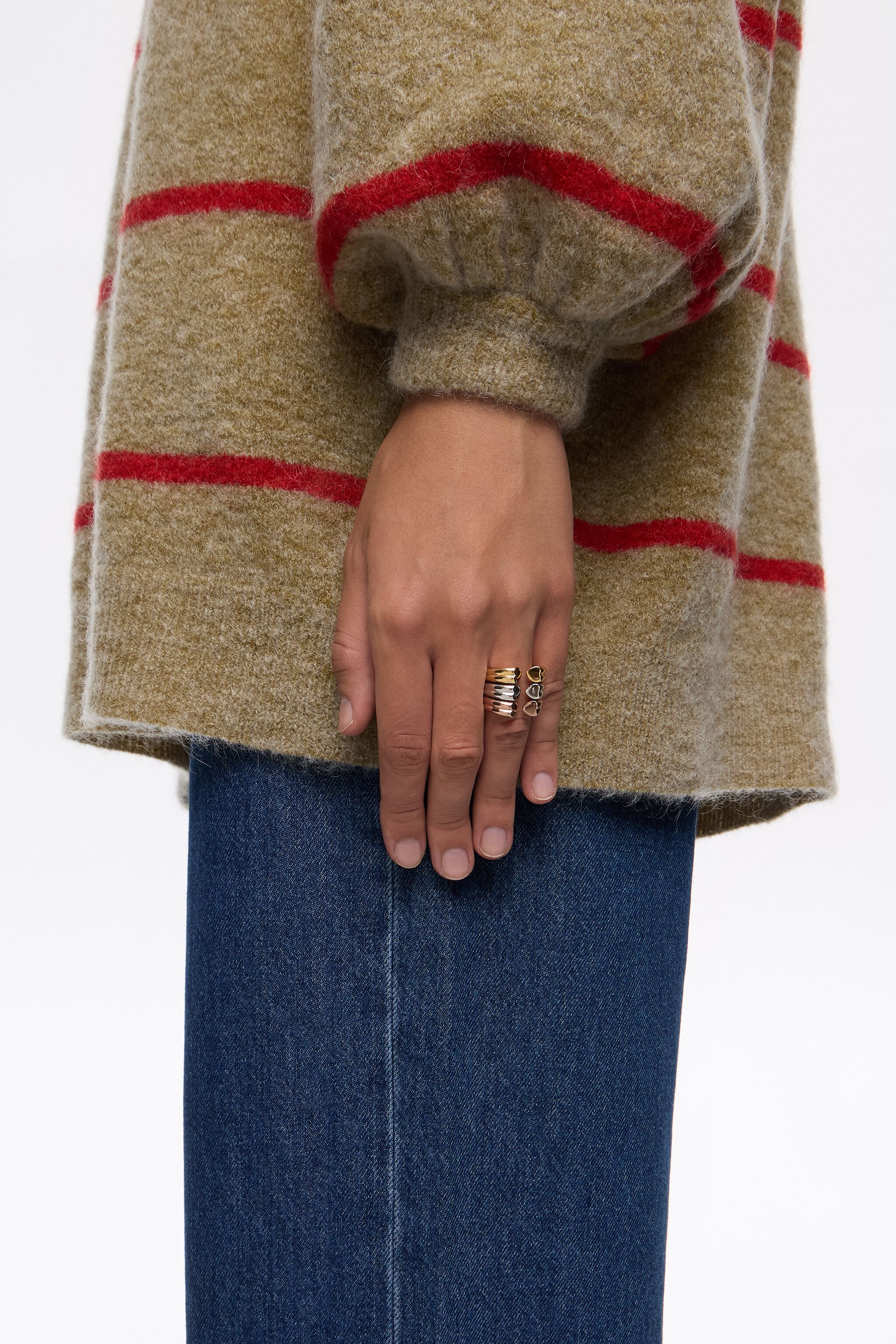 Dreiton-Herzen-Ring