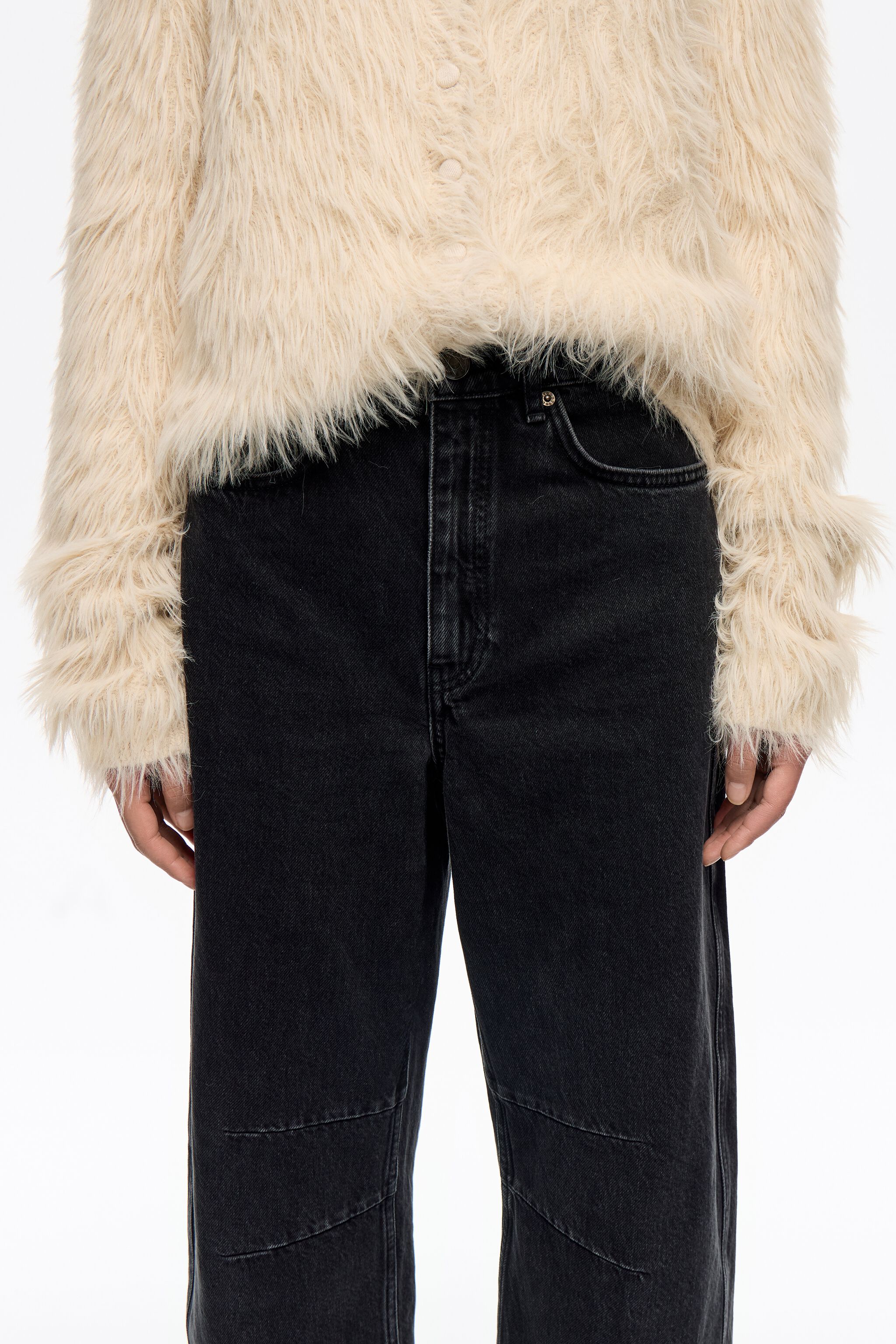 BARREL - Gewaschene schwarze Jeans