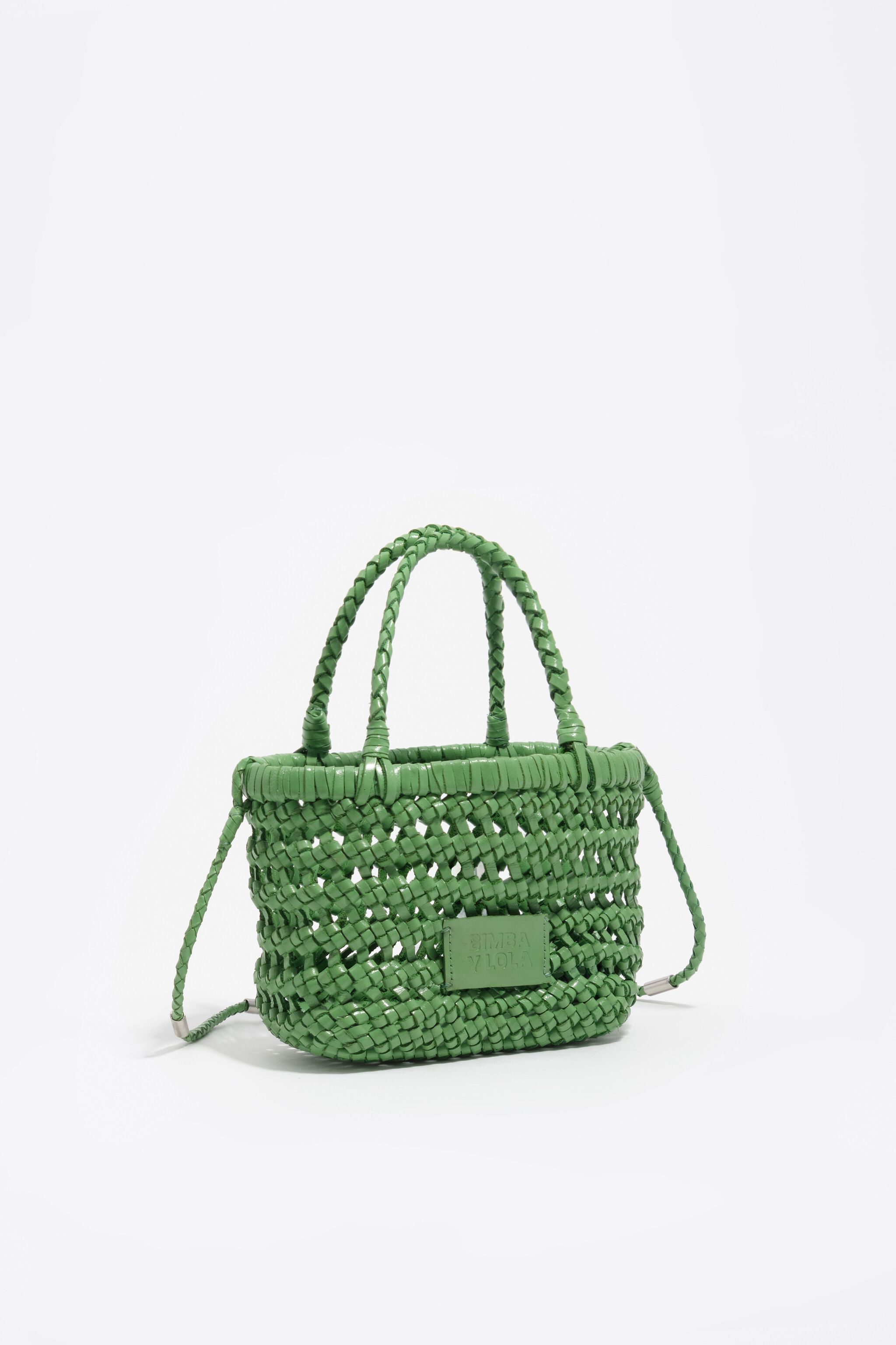 Mini Smaragd-Leder-Querträger-Tasche