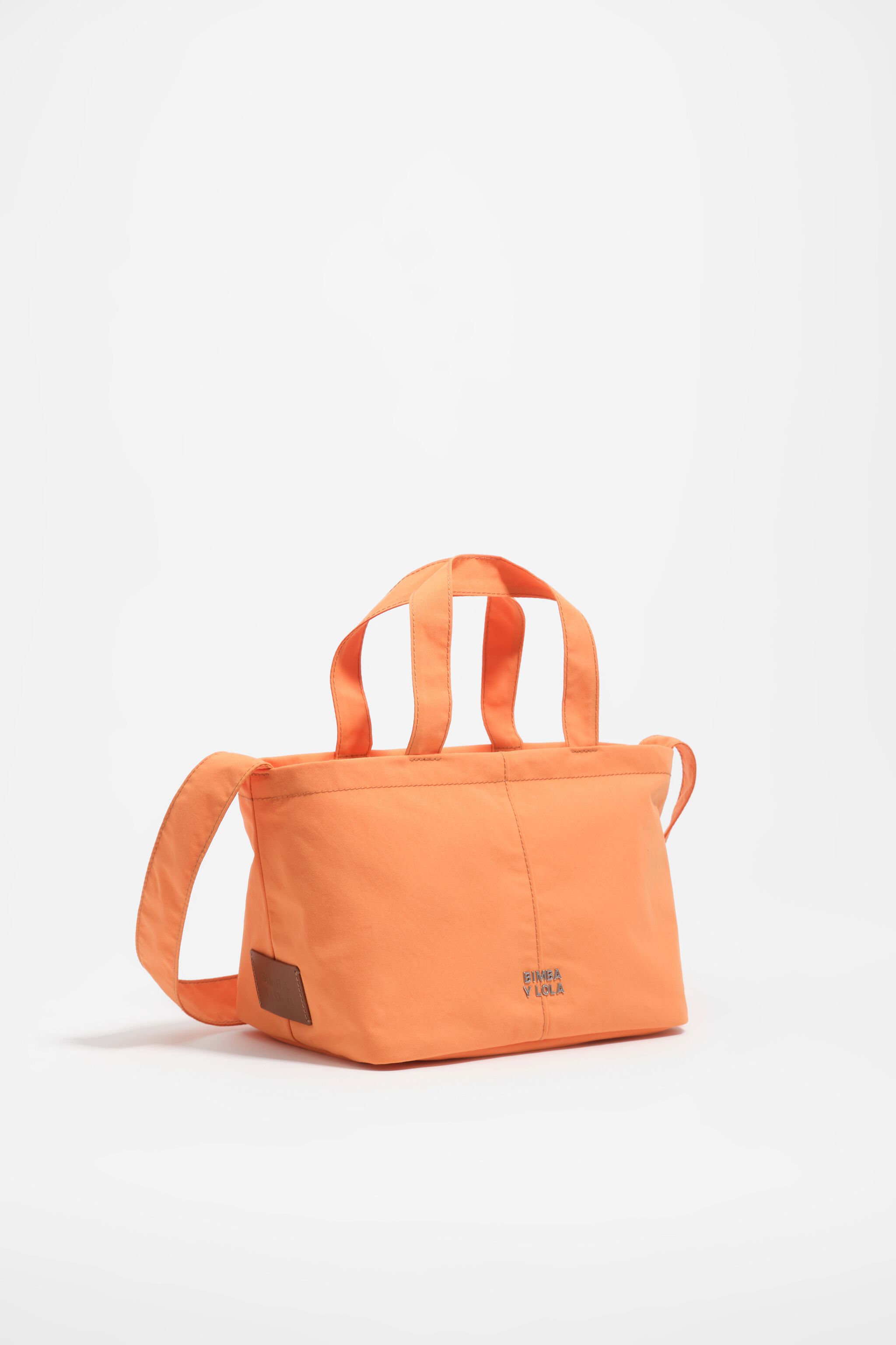 Orangener Nylon-Crossbody-Tasche