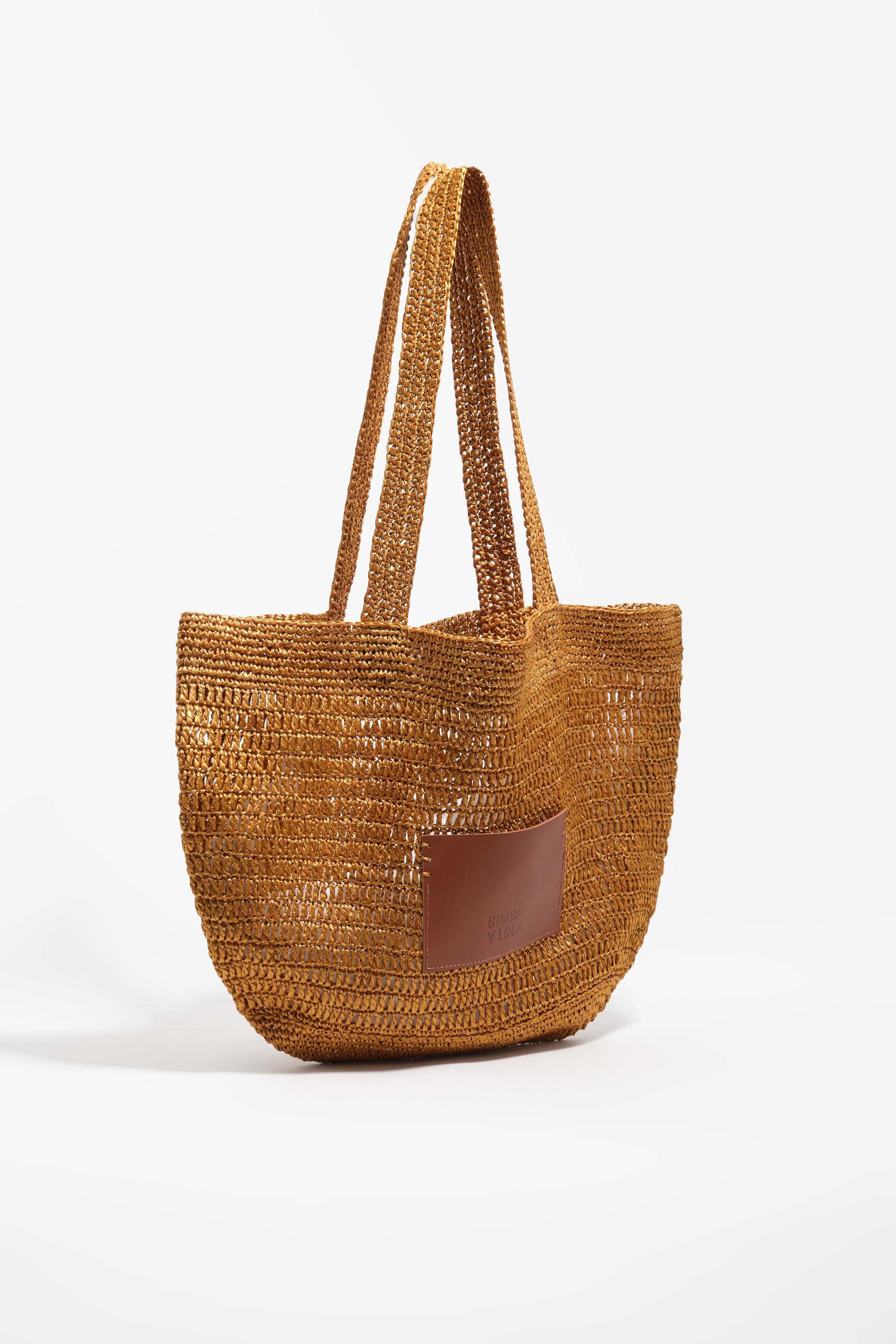 Große goldene Geflecht-Tasche
