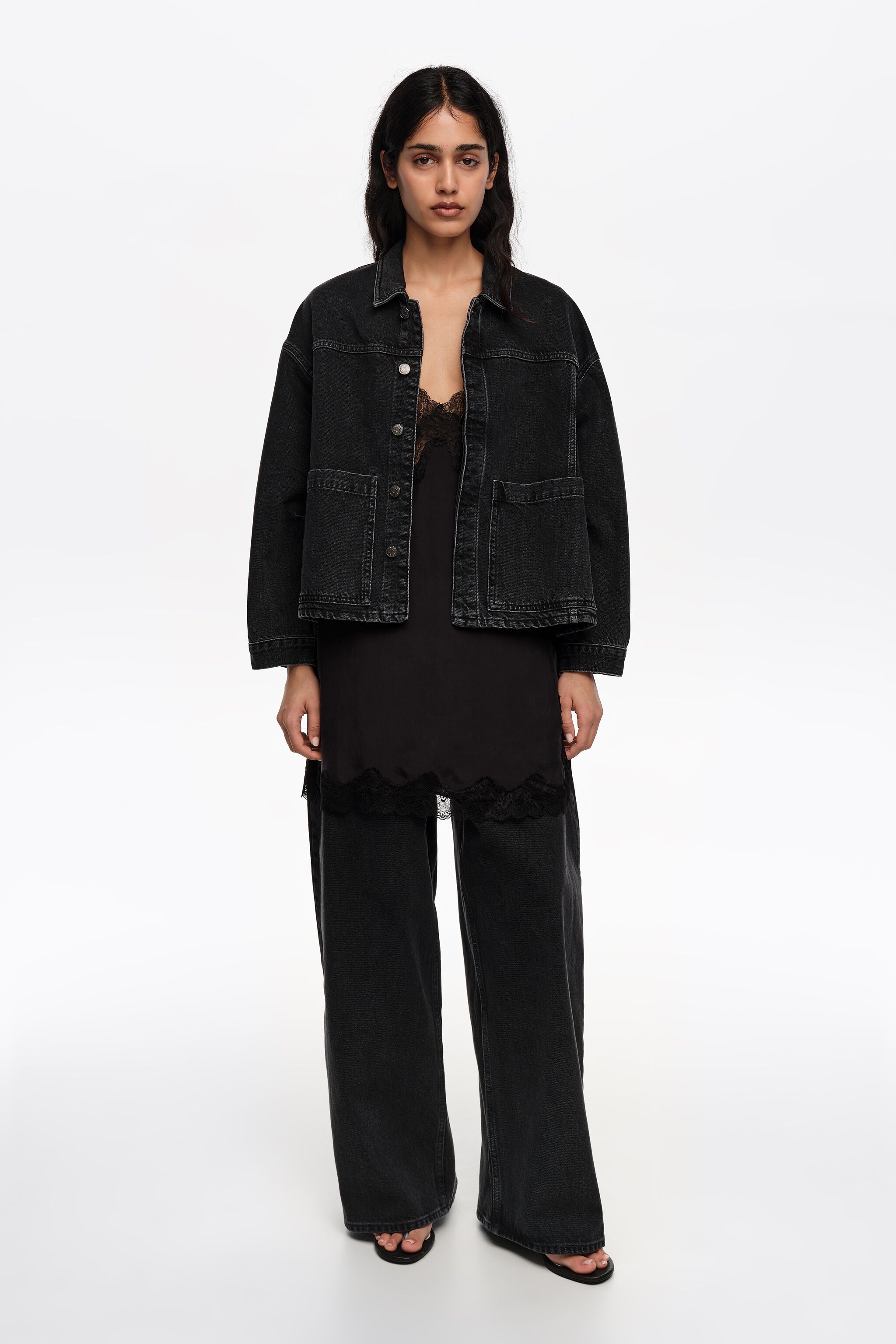 A-Linie abgenutzter Denim-Jacke