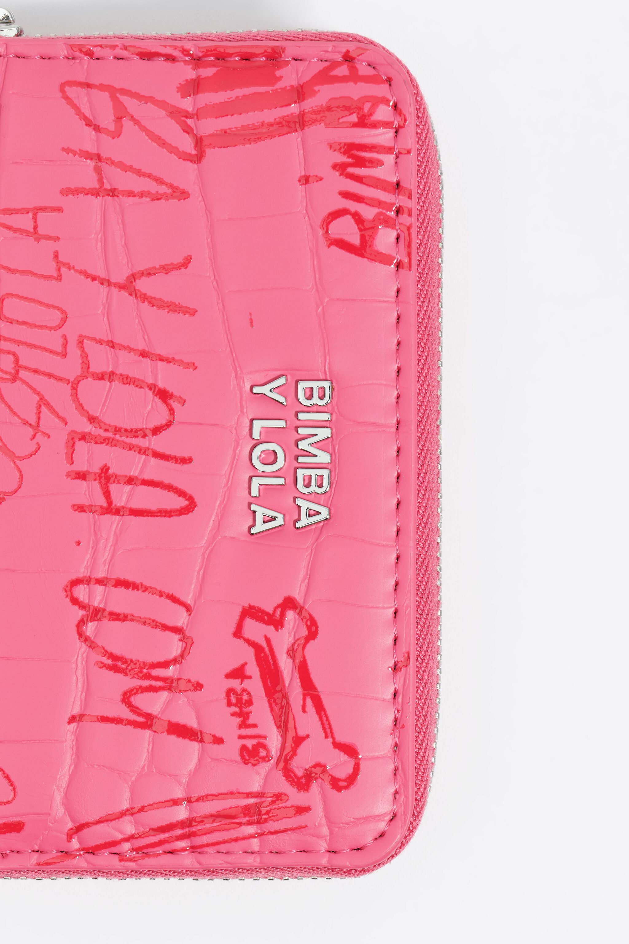 Beerenrosa Umhängetasche mit BIMBA-Logos