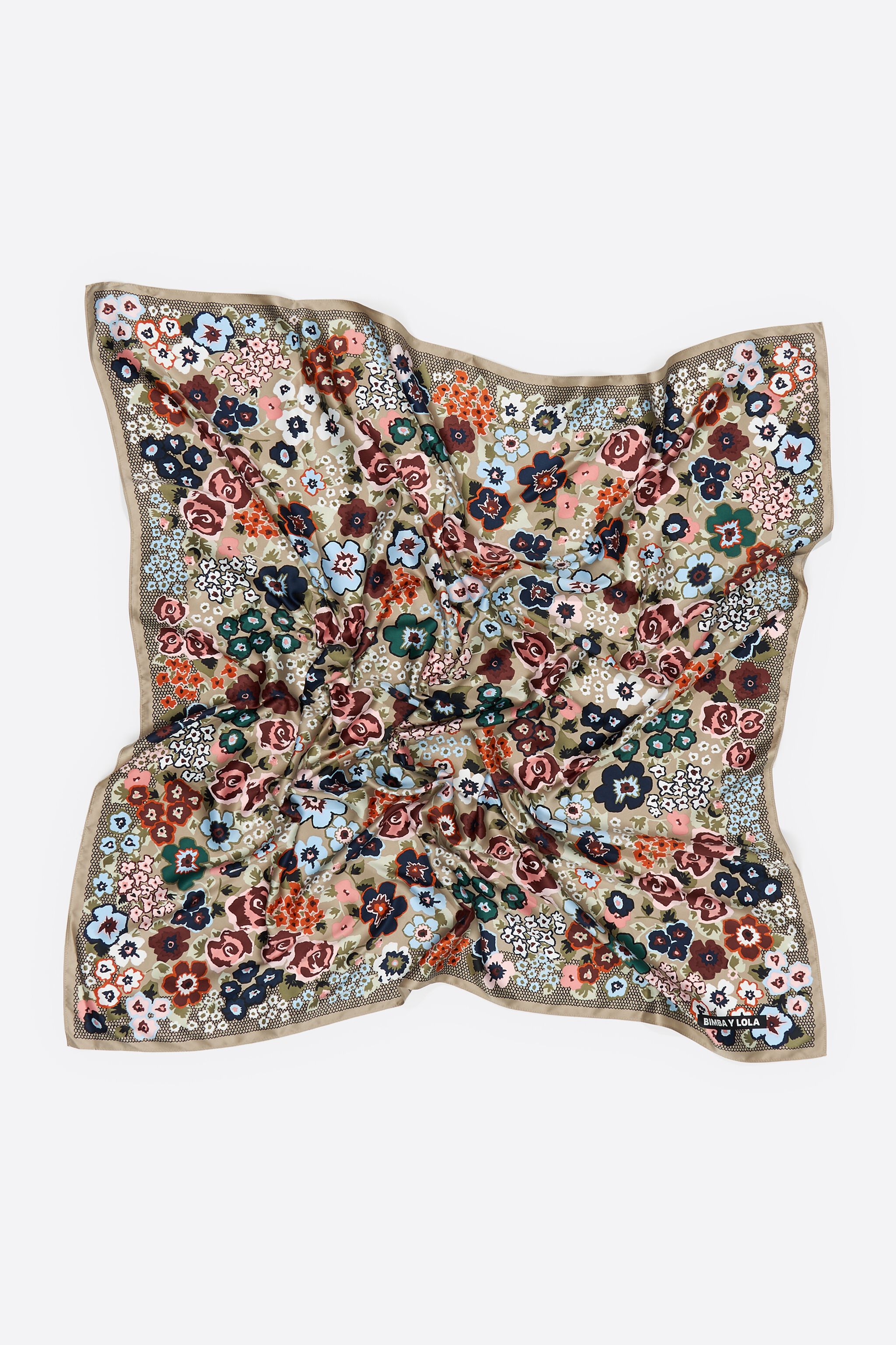 Taupe Blumen-Garten-Schal