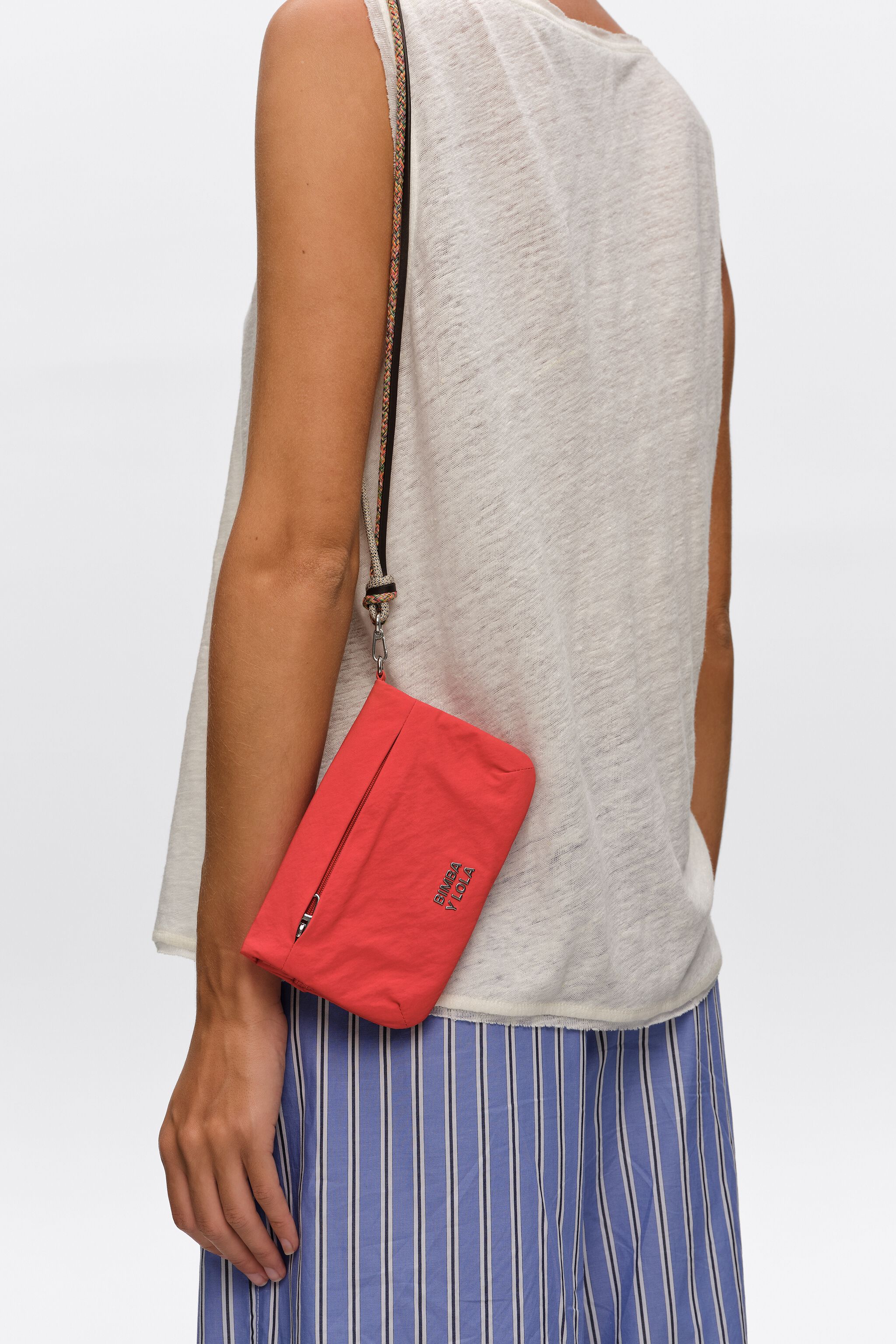 Große Granatapfel-Nylon-Handtasche