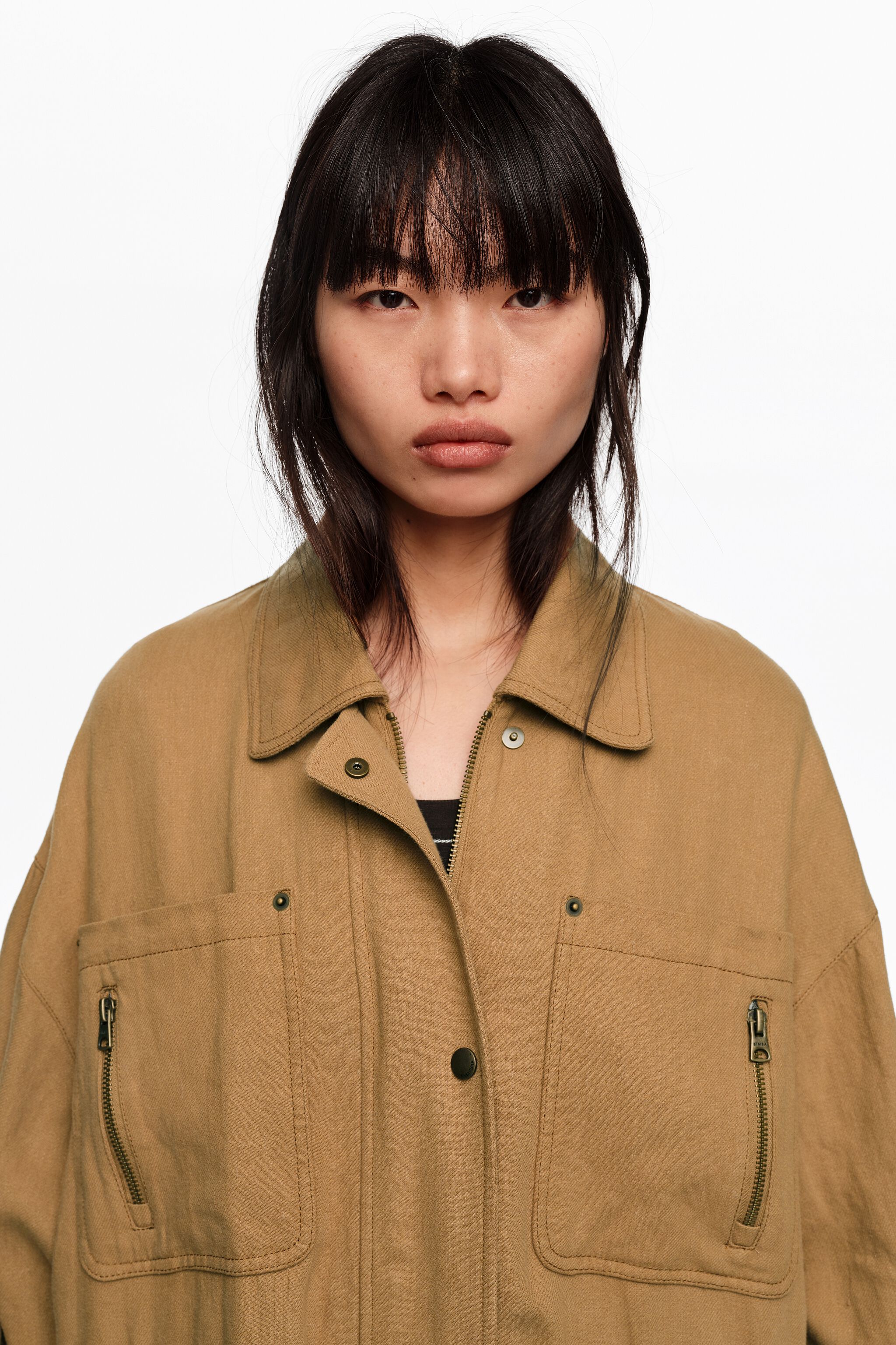 Kameljacke mit verstellbarer Taille