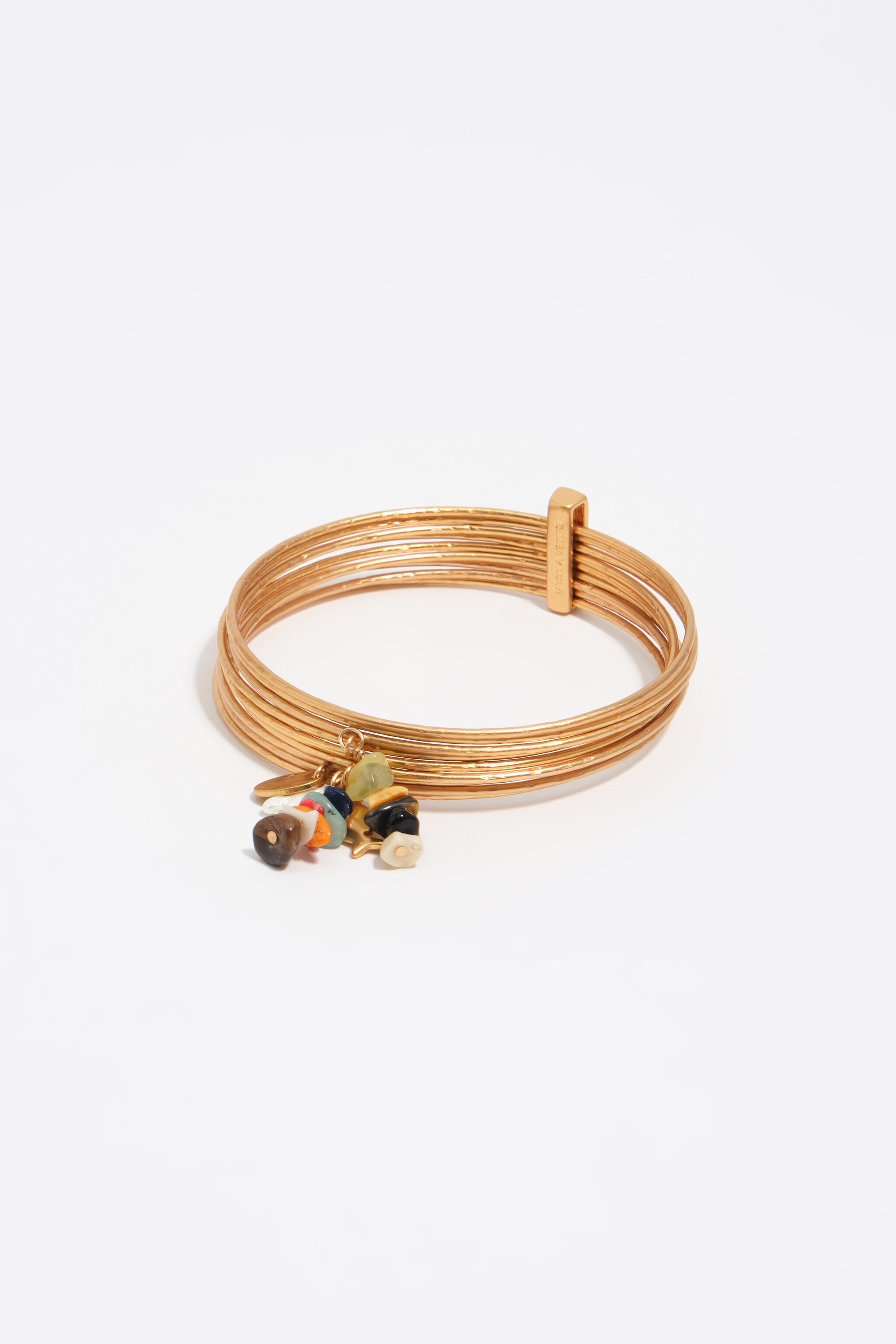 Bangle-Armband mit alternden Goldstein-Textur