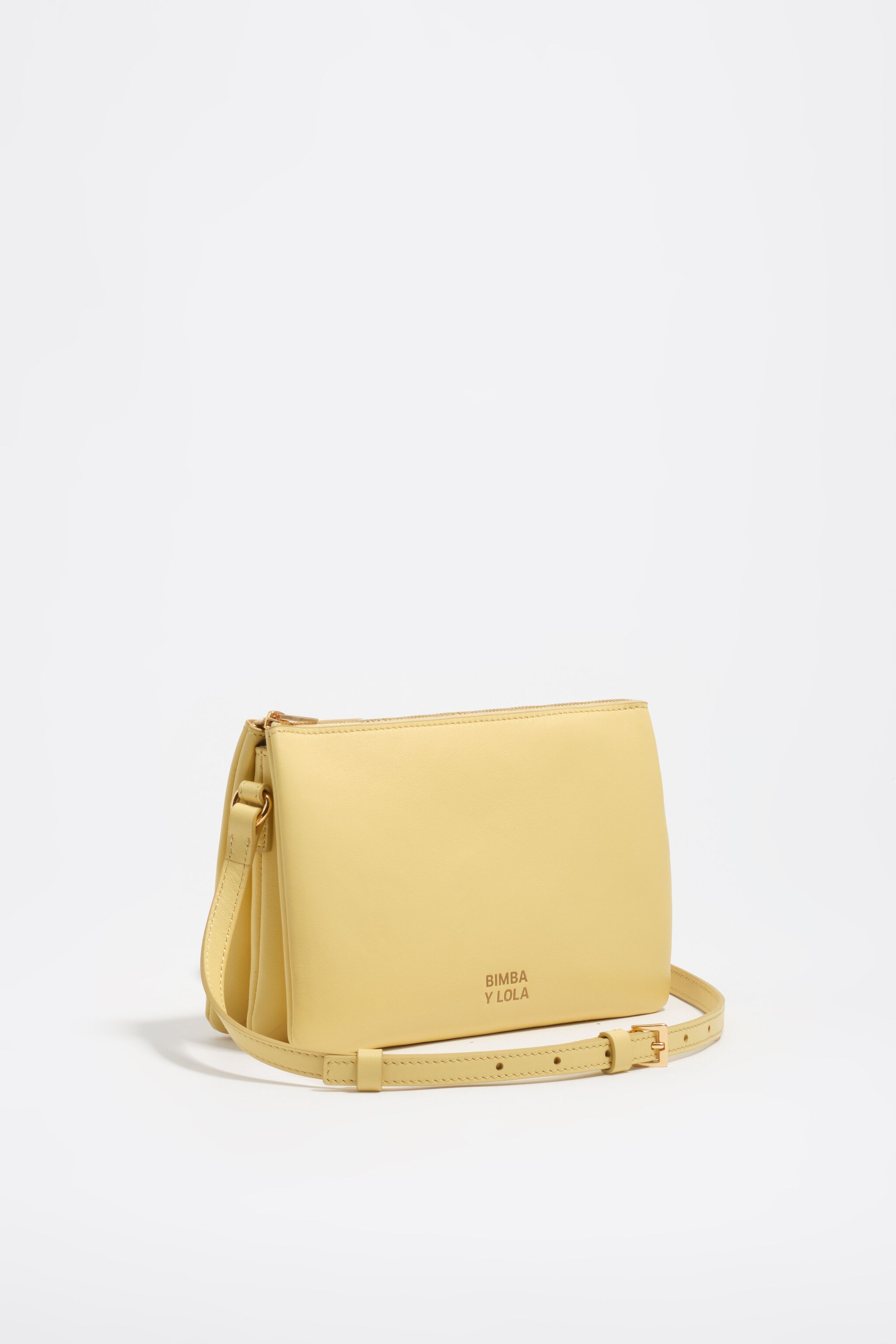Minikleiner Leder-Clutch-Tasche mit drei Fächern