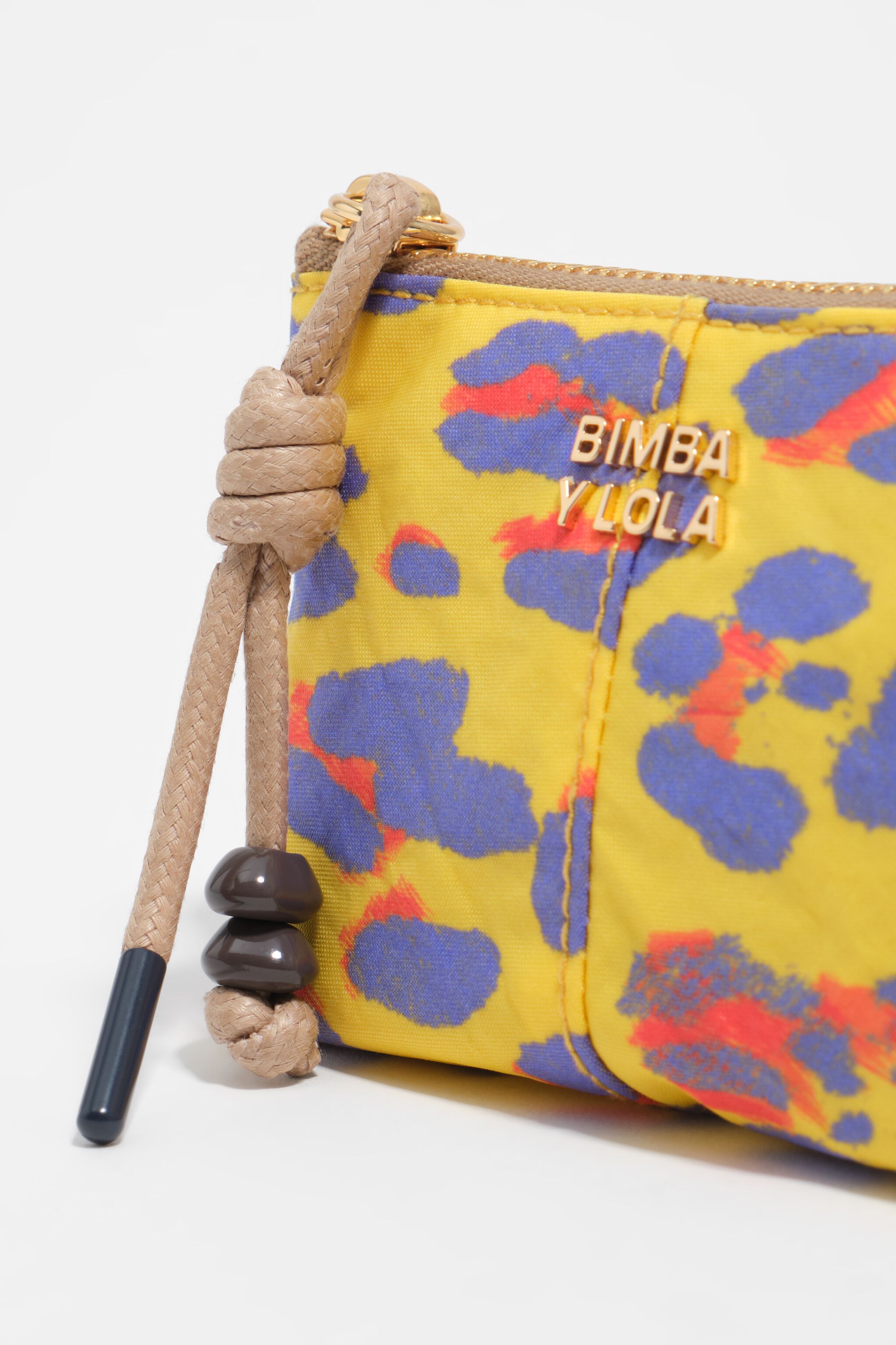 Intens gelber Leopard-Nylon-Münzgeldbeutel