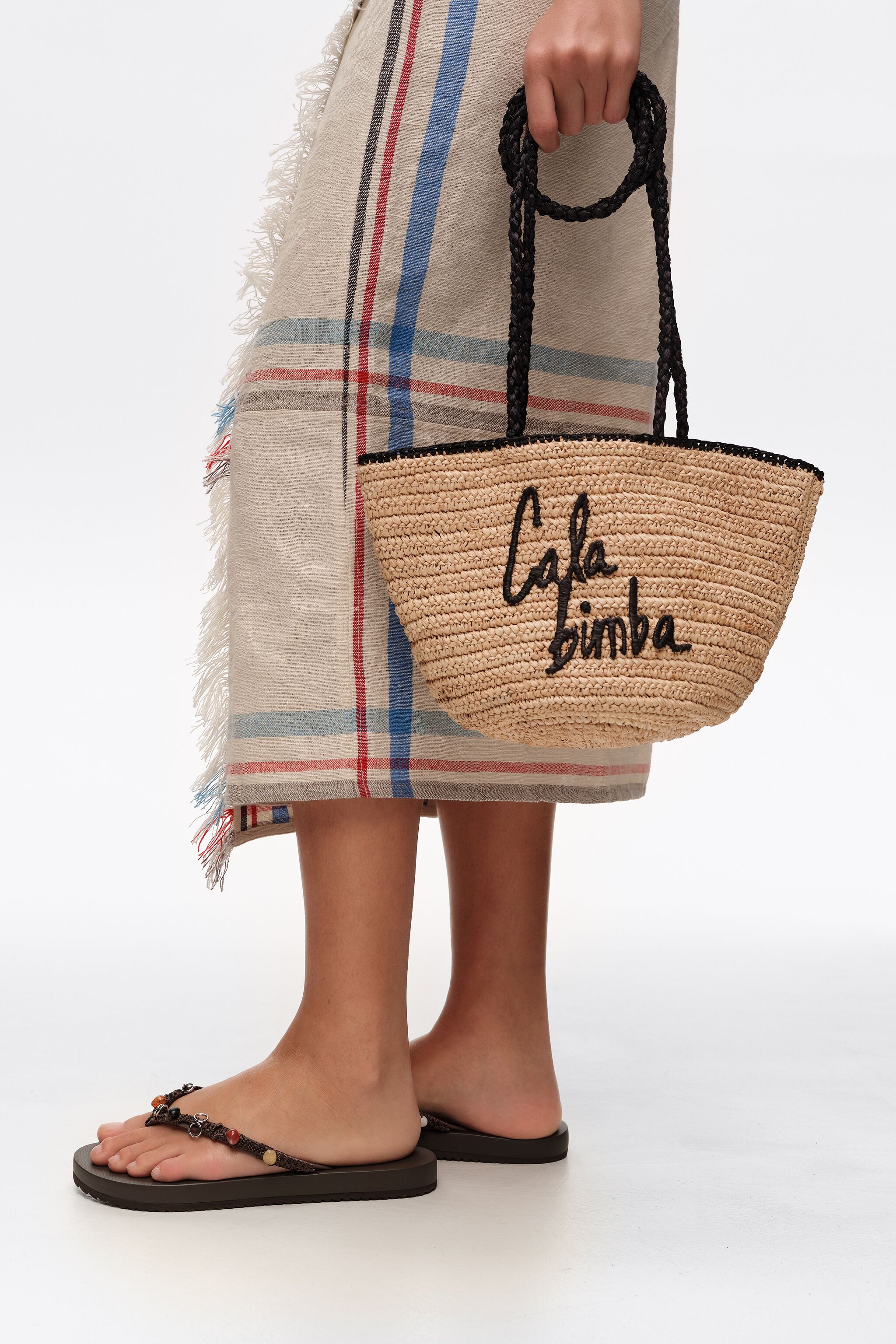 Kleine natürliche Raffia-Korbhandtasche