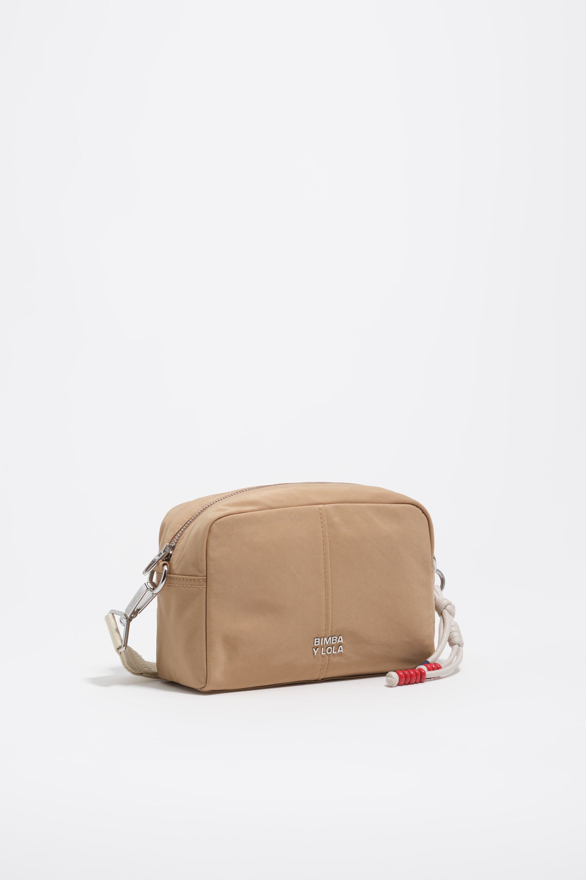 Nylon-Crossbody-Tasche in Kameleongrau