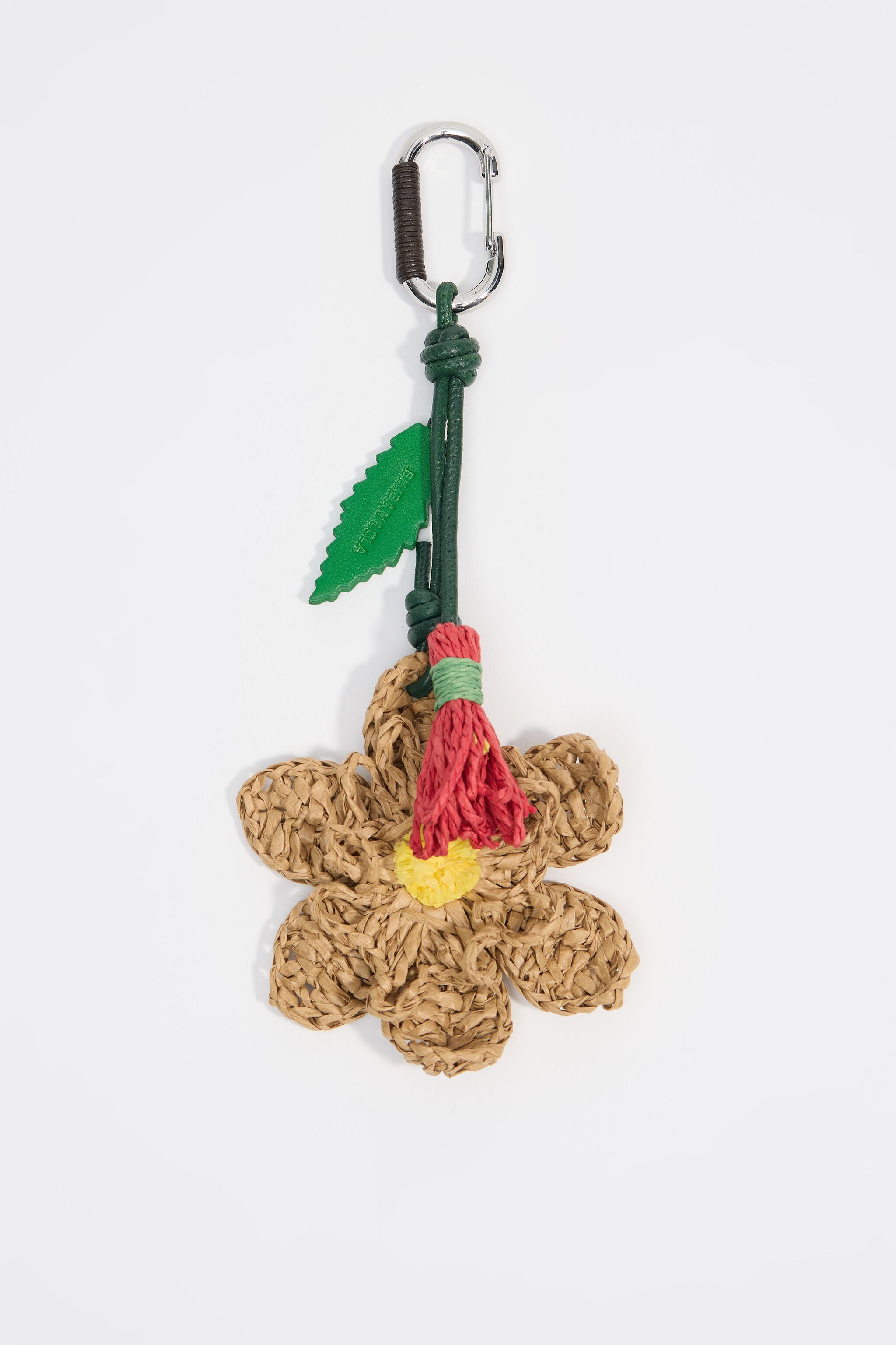 Blumenpapier-Raffia-Schlüsselanhänger