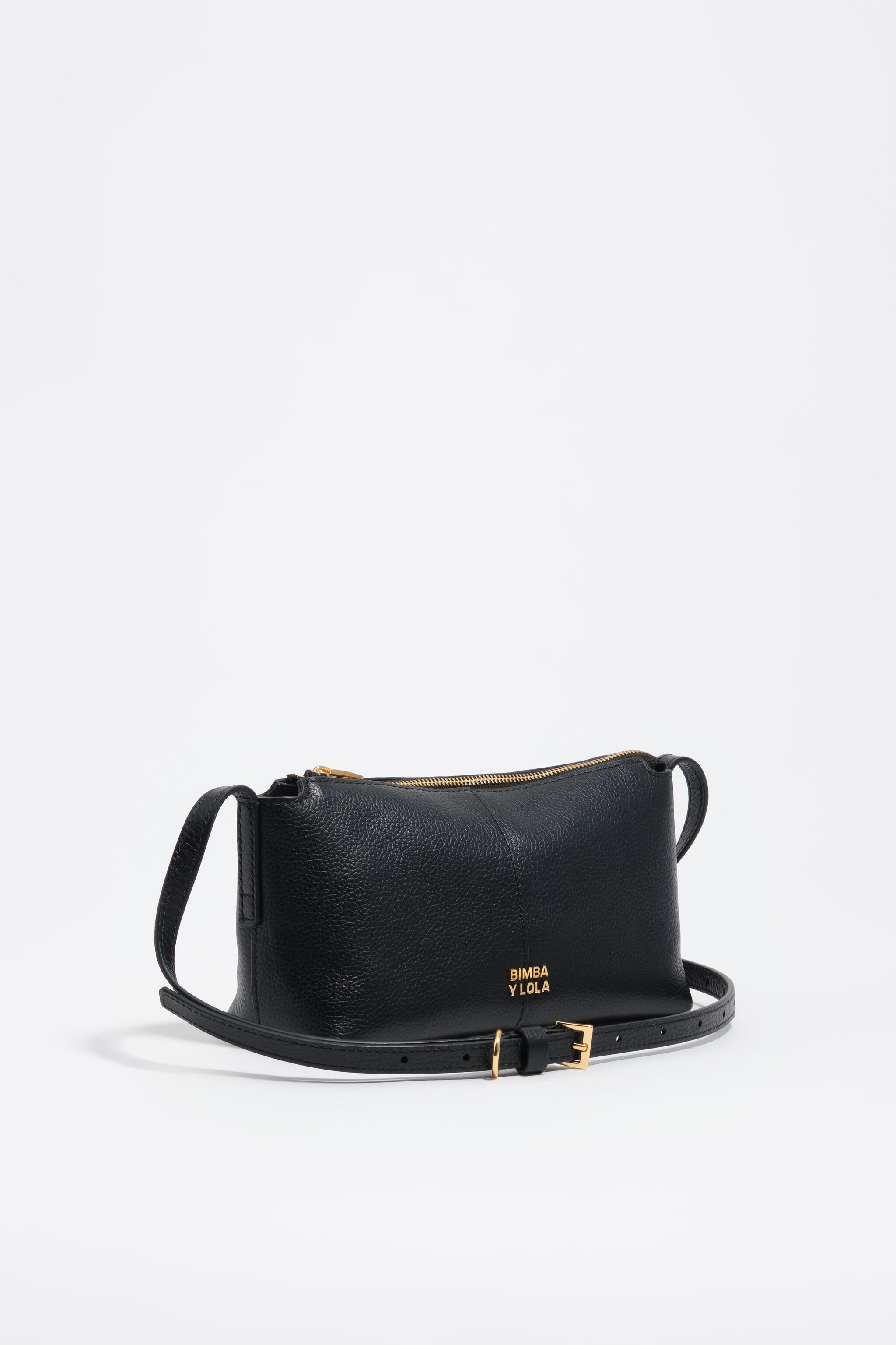 Mini schwarze Lederhandtasche