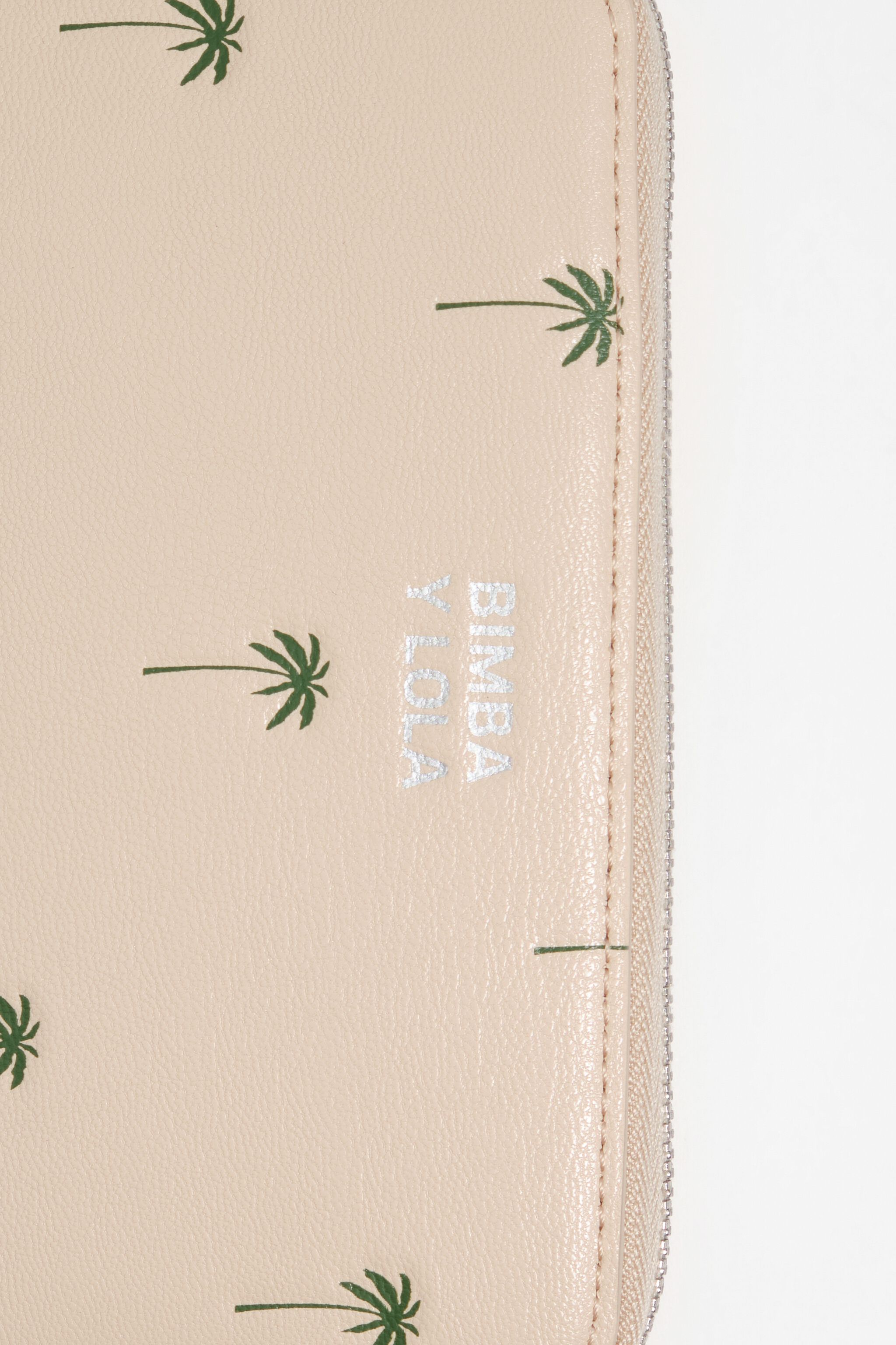 Medium sand Leder-Handy-Portemonnaie in Horizontal-Optik
