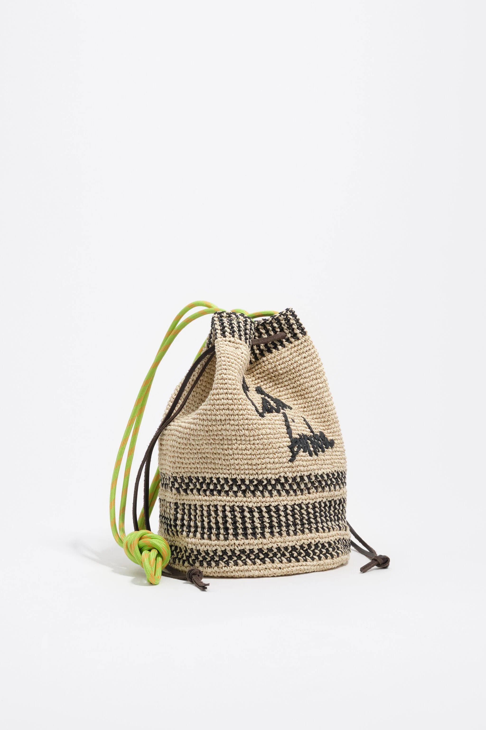 Medium natürliche geflochtene Raffia-Einkaufstasche