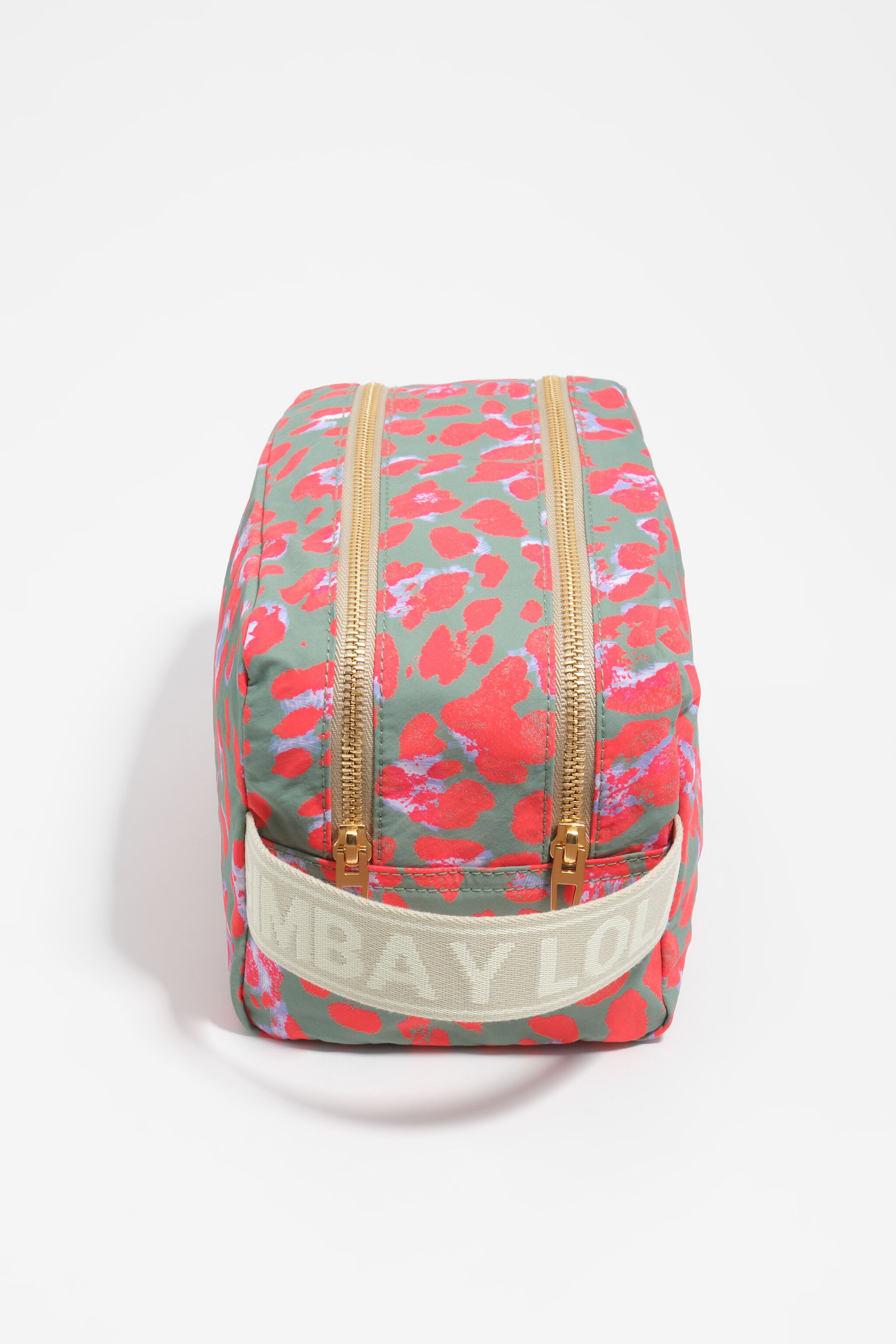 Große Aquamarin-Leopard-Nylon-Make-up-Case