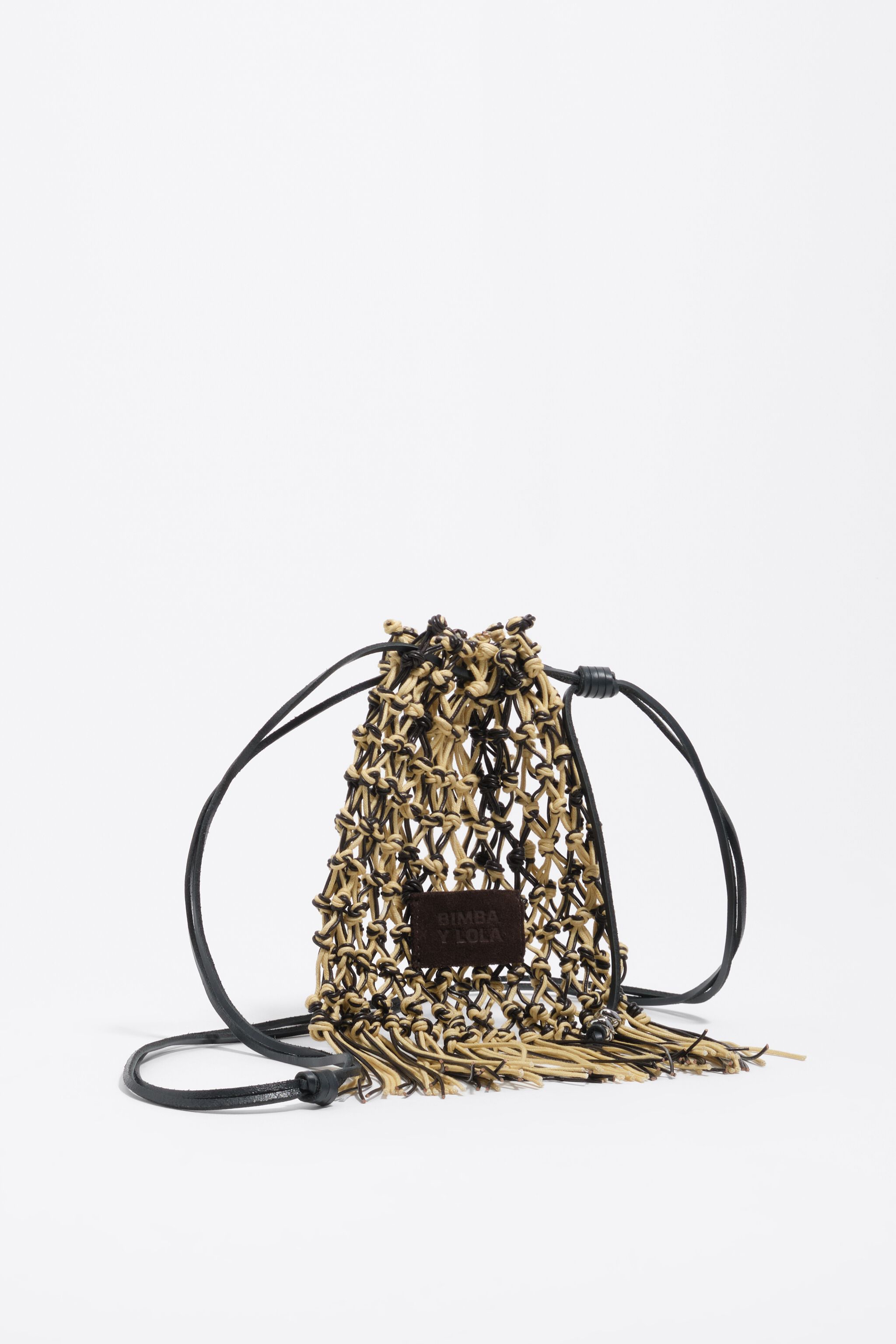 Kleine Vanille-Leder-Handtasche