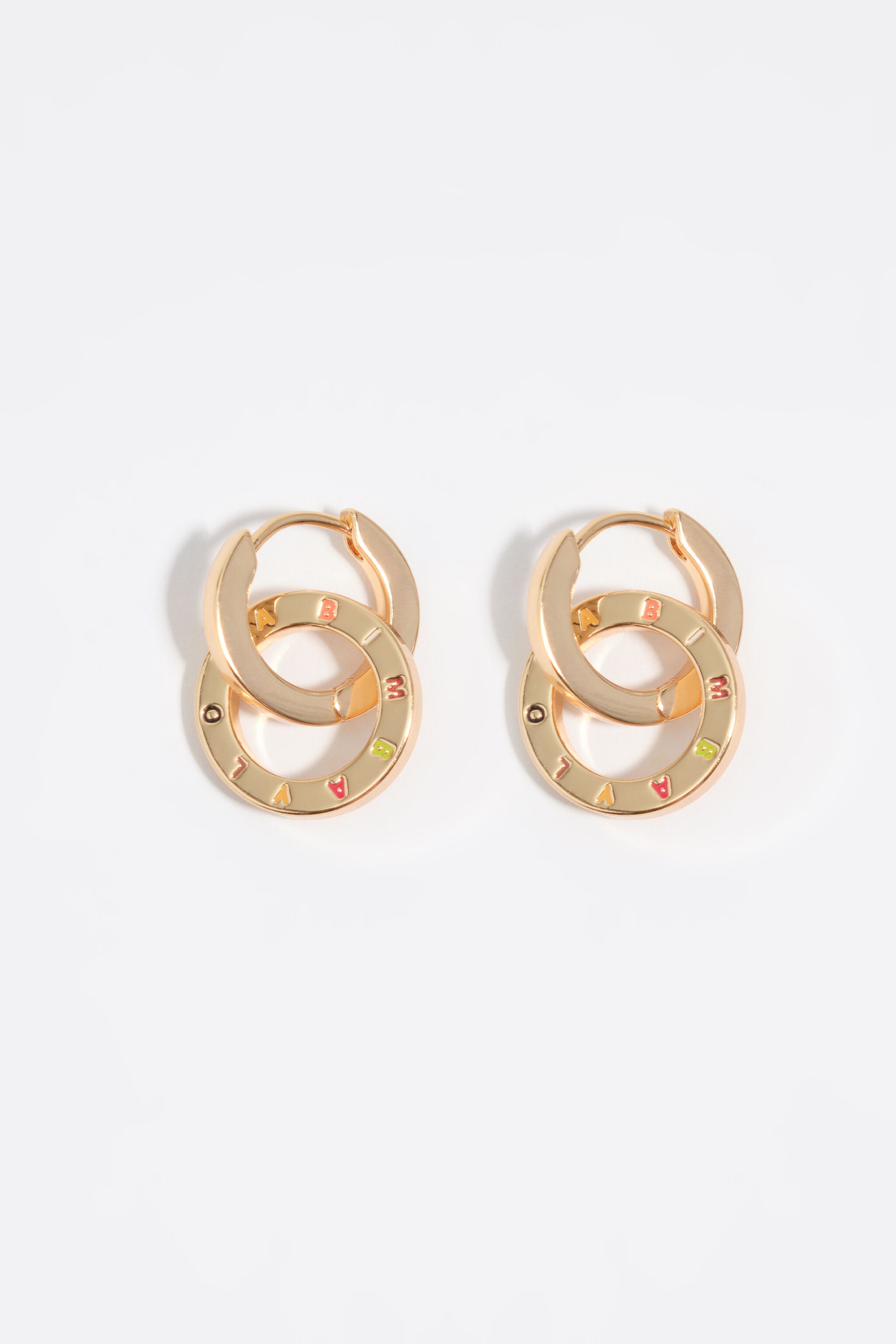 Gold-Logo-Doppel-Ohrhänger
