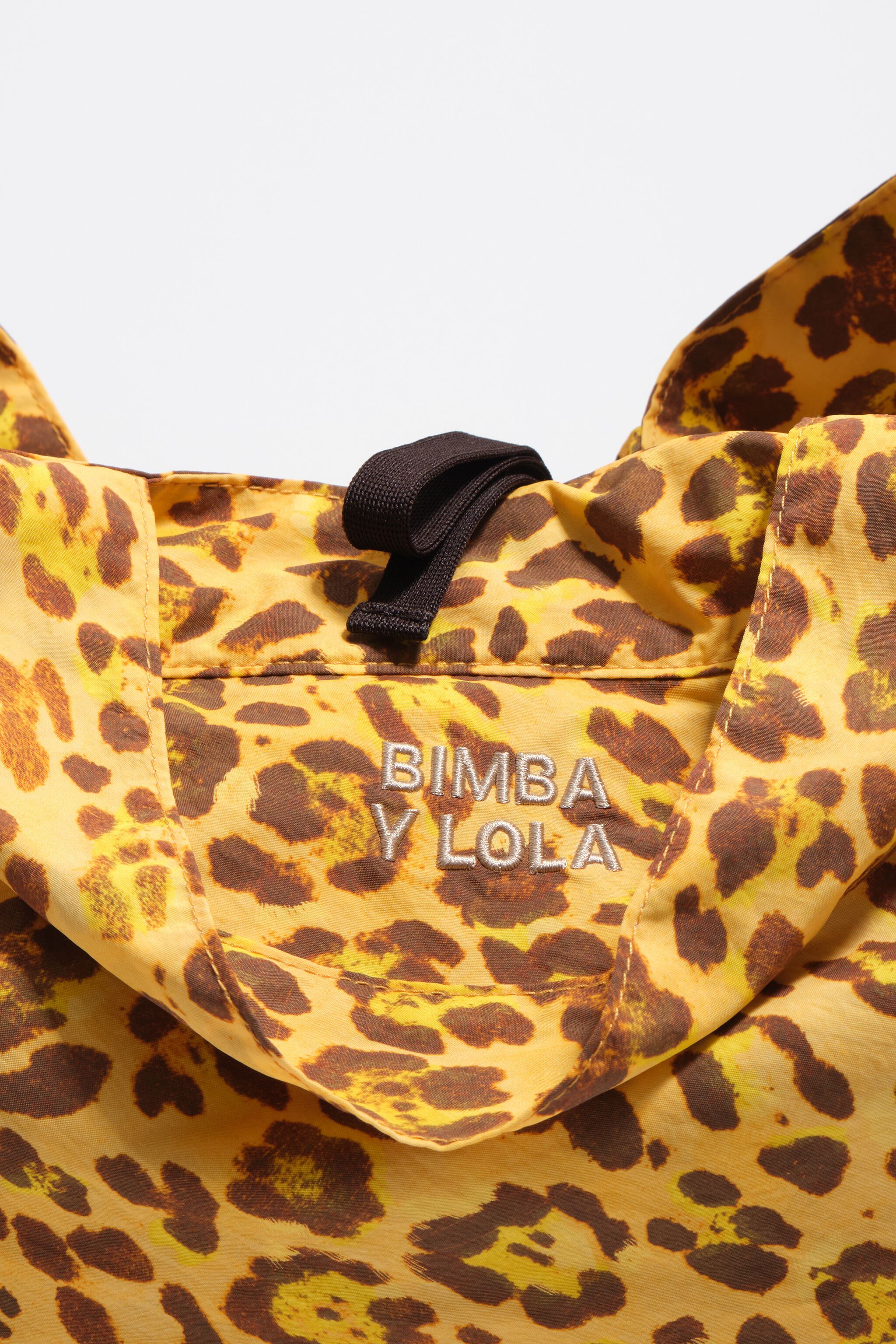 Gelber Leopard-Nylon-Einkaufsbeutel