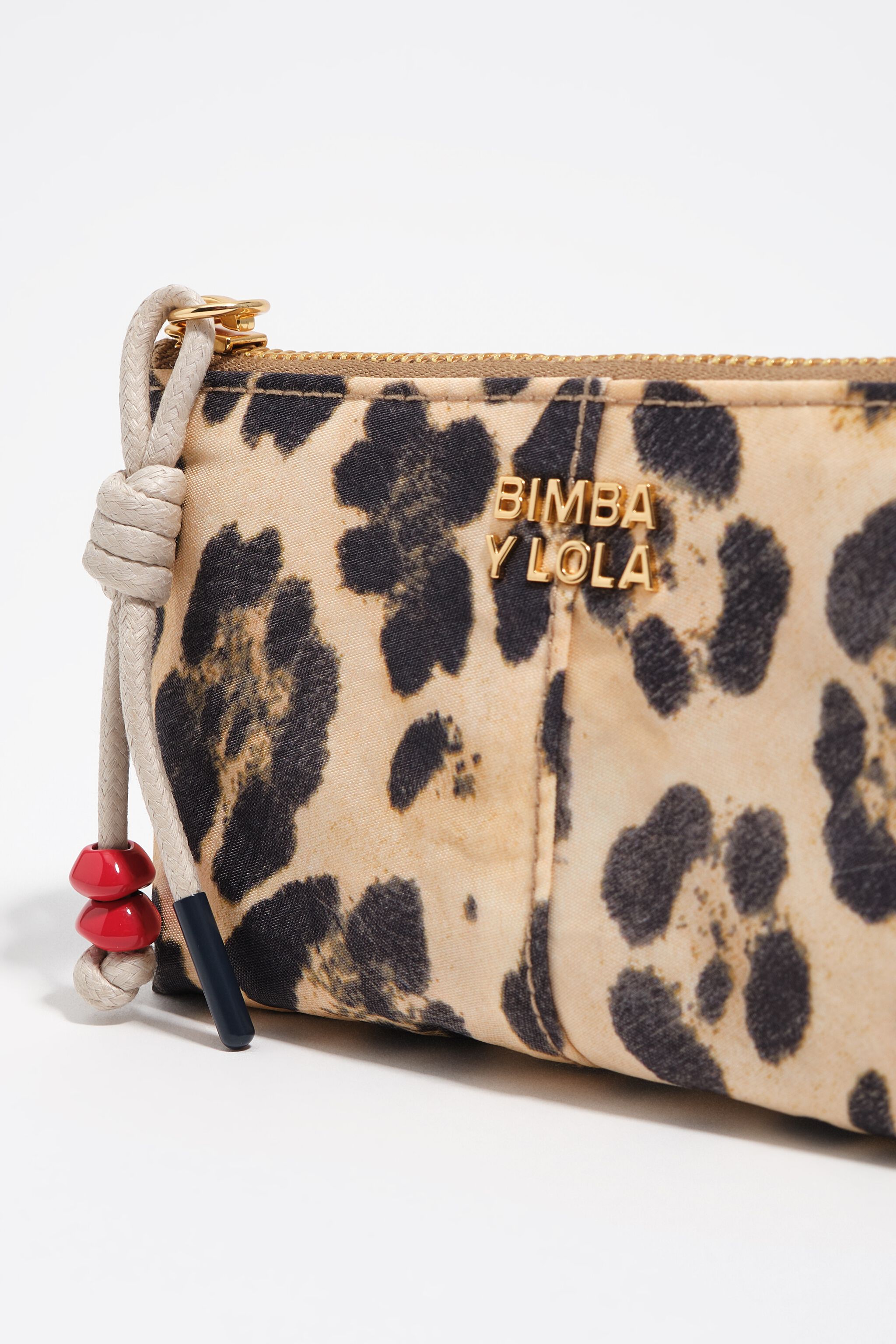 Natürliche Leopard-Nylon-Münzgeldbörse