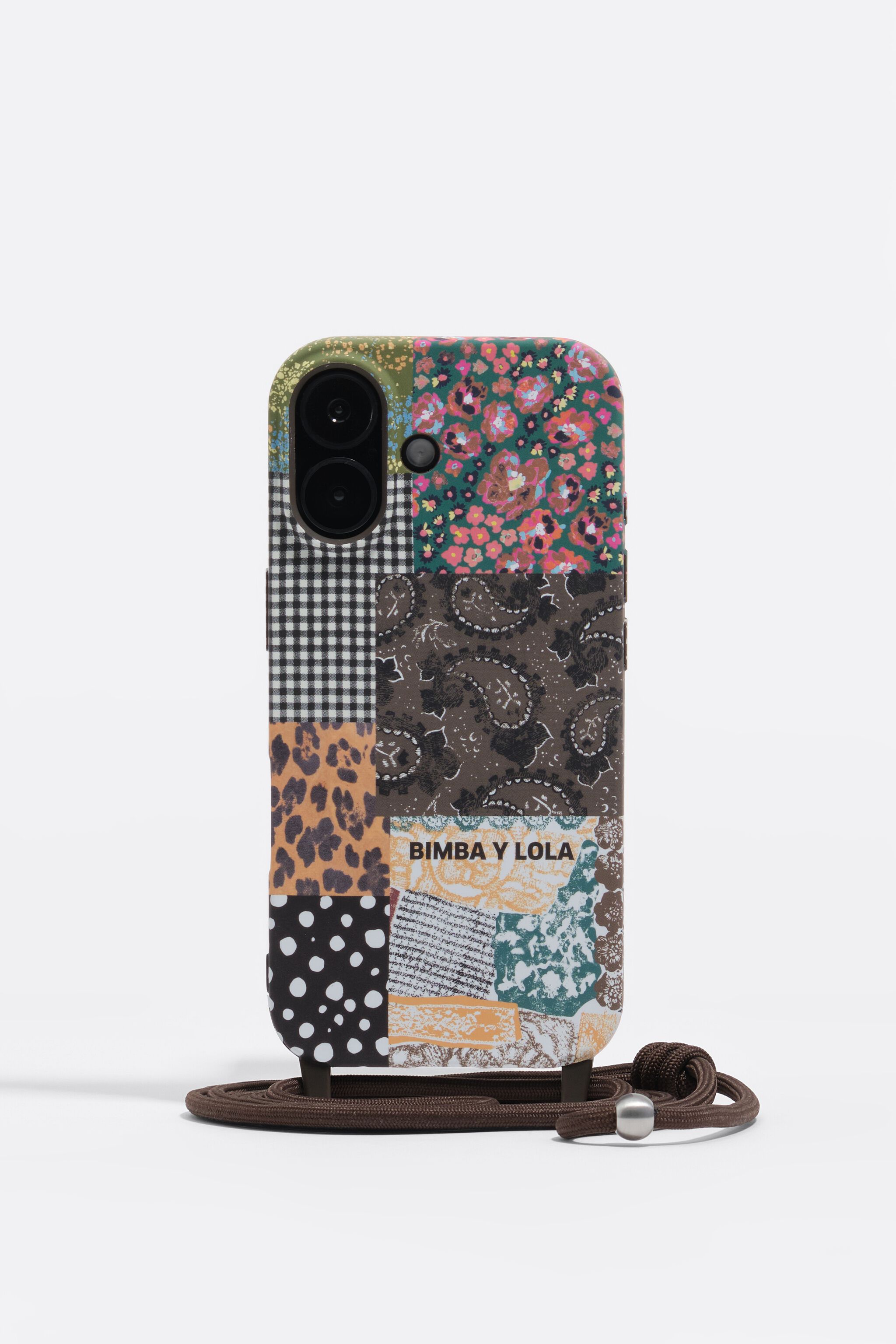 Patchwork-Handyhülle für iPhone 17, stabil