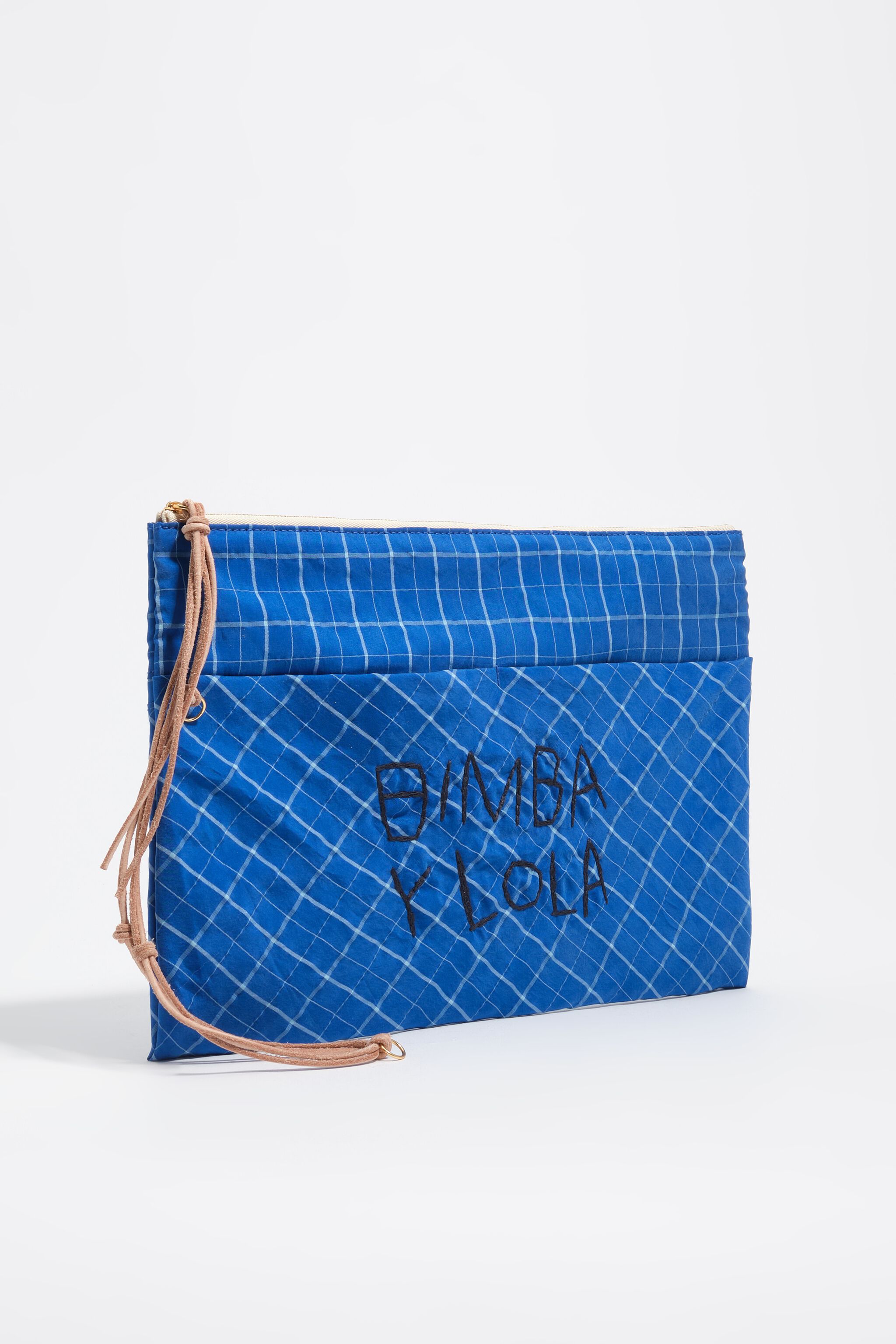 Elektrisch blauer Reißverschluss-Clutch