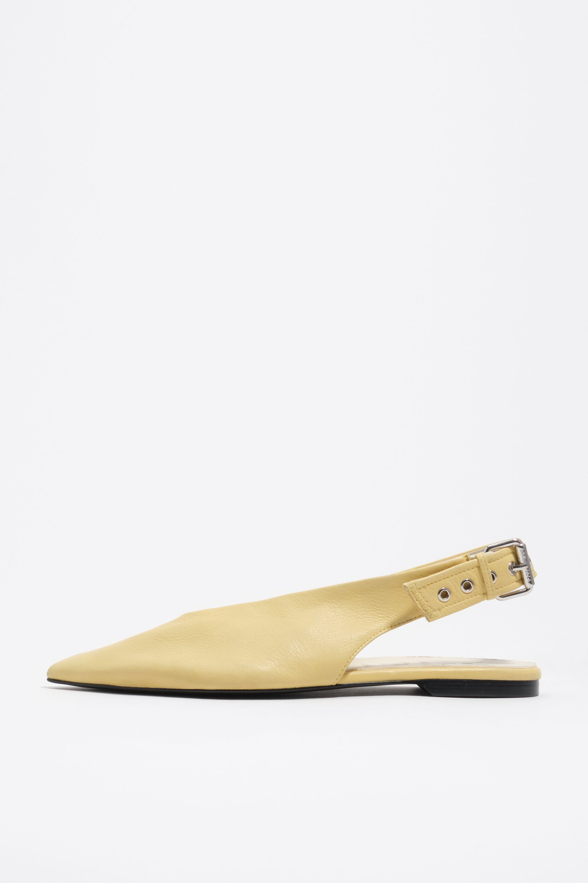 Gelbe Leder-Slingback-Ballerina